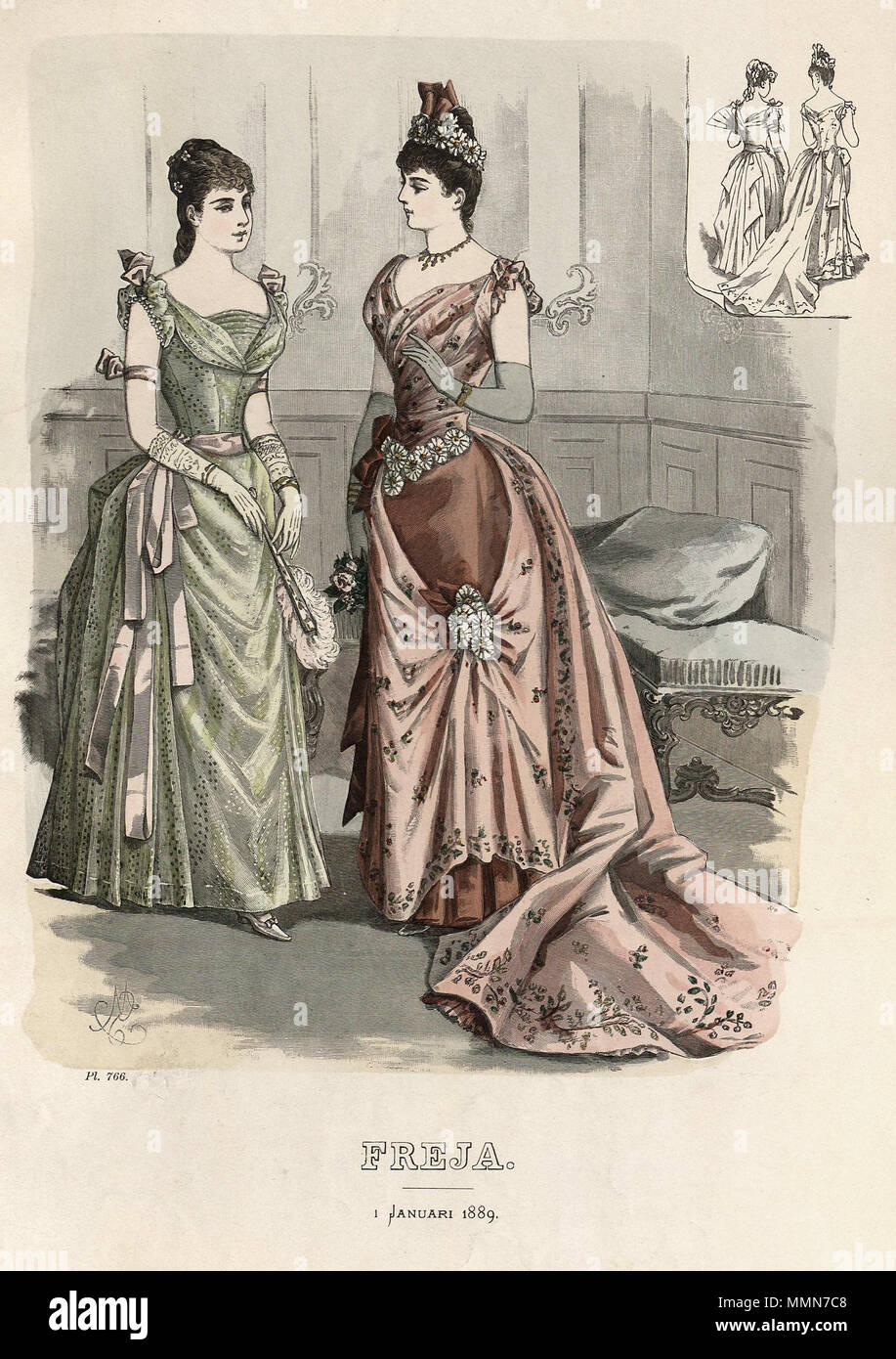 . Svenska : Dans ; Bal ; Balkl + ?Kl + ?ce site fonctionne avec ; ; ; Blommor ce site fonctionne avec Frisyr ; bande ; SK + ?rp ; Solfj + ?der . Remarque : à des fins documentaires la description initiale fournie par le Nordiska museet a été retenu. Corrections des faits et d'autres descriptions sont encouragés séparément de la description initiale. En outre, des erreurs peuvent être signalées sur cette page. Freja : illustrerad modetidning 1889 skandinavisk, illustration n°1. Freja  +- illustrerad modetidning 1889 skandinavisk, illustration n°1 Banque D'Images