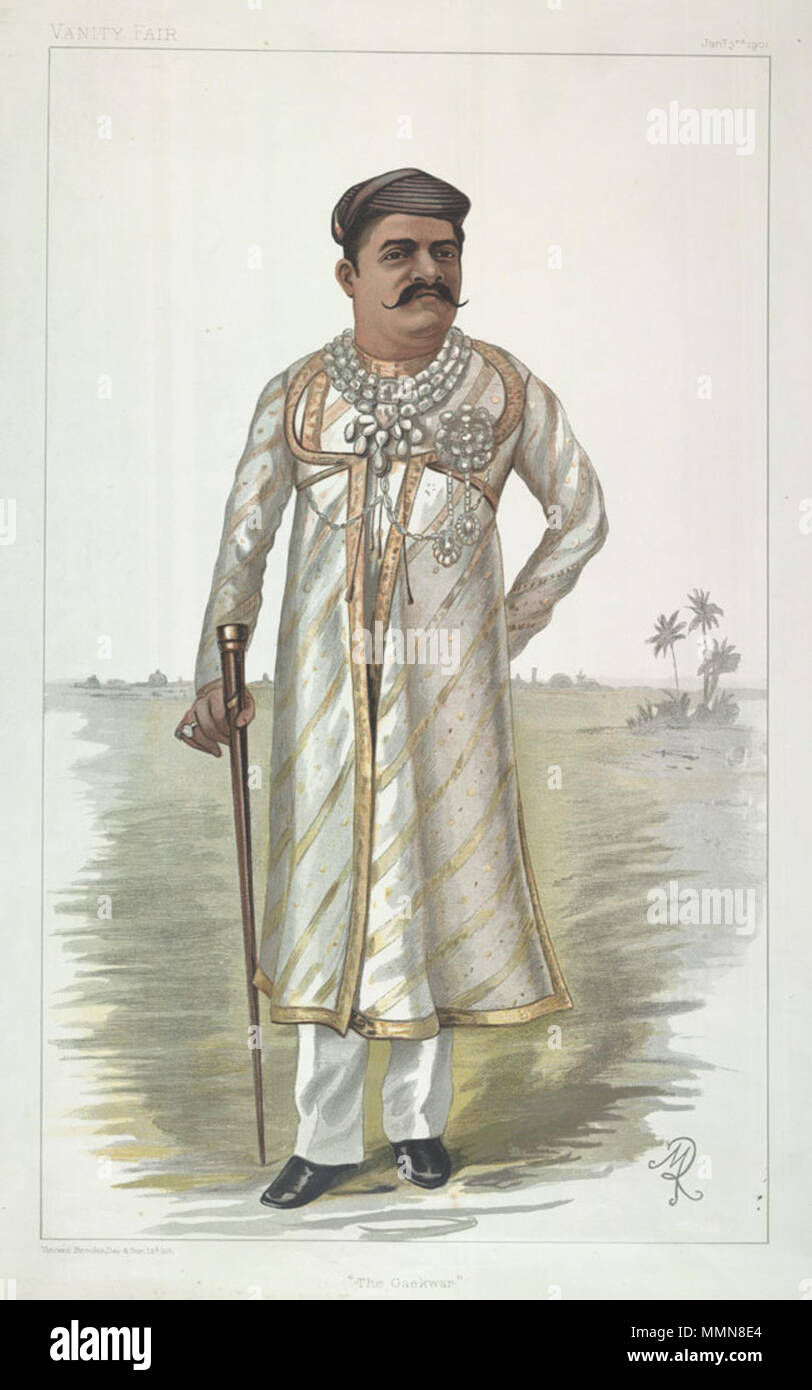 . Princes No25 : Caricature du Gaekwar de Baroda. Sous-titre suivant : 'le' Gaekwar . 3 janvier 1901. 'MR' (non identifiés) Gaekwad Sayajirao III, Vanity Fair, 1901-01-03 Banque D'Images