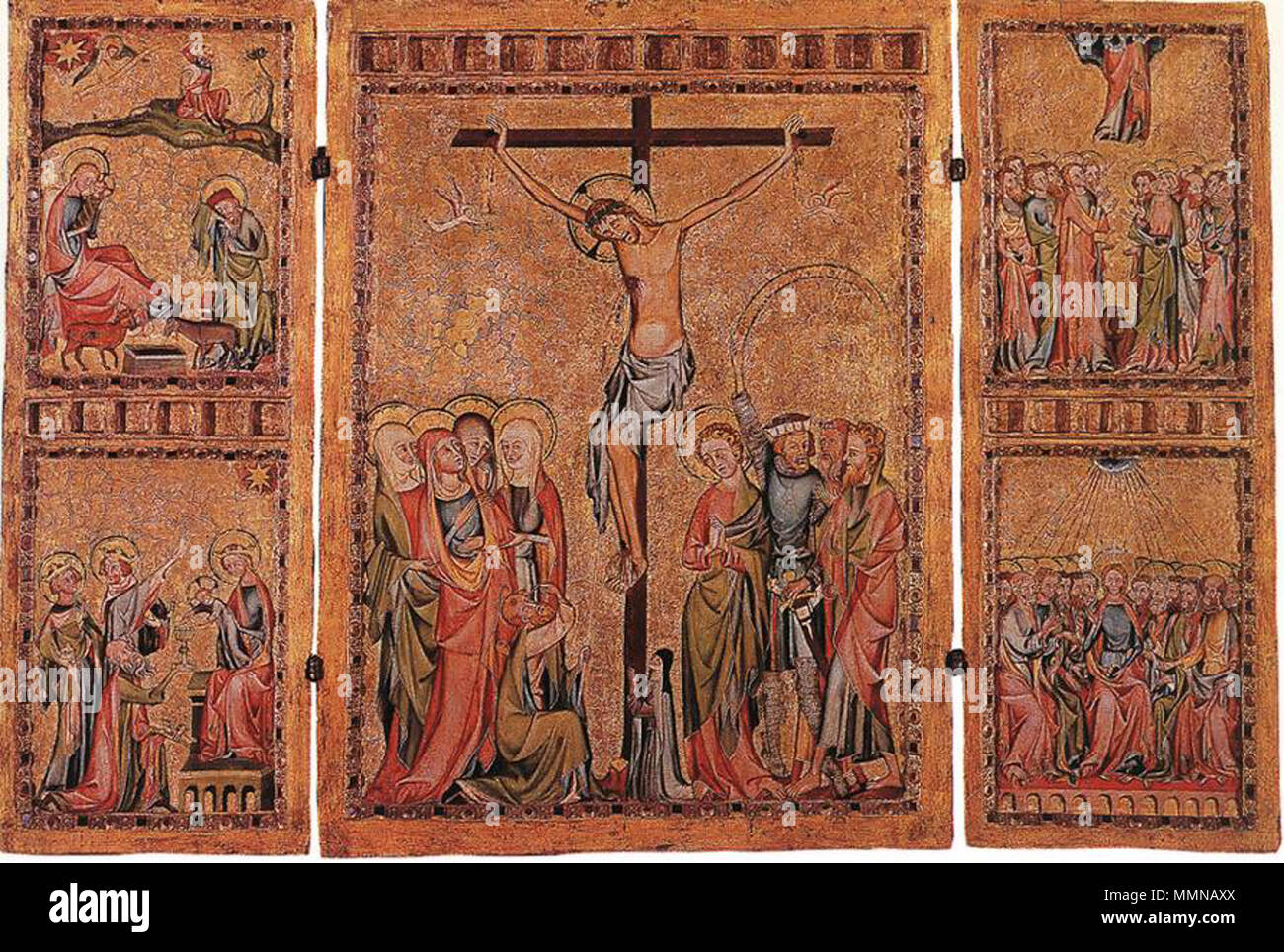 Retable ailé. vers 1330. 14e siècle peintres inconnus - Retable ailé - WGA23720 Banque D'Images
