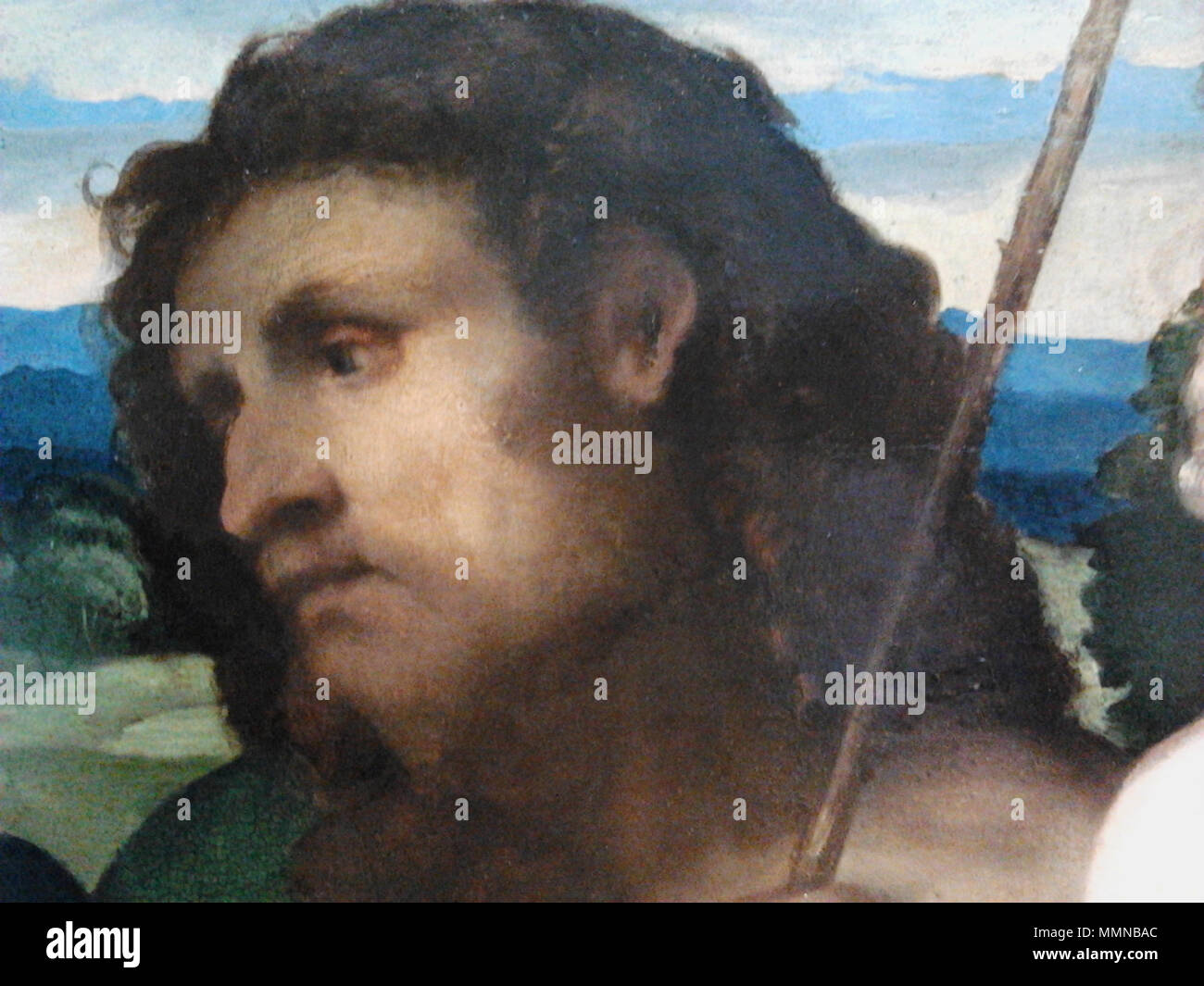 Conversation sacrée (détail).. vers 1516-1518. Palma Vecchio Sacra Conversazione (détail) 03 Banque D'Images