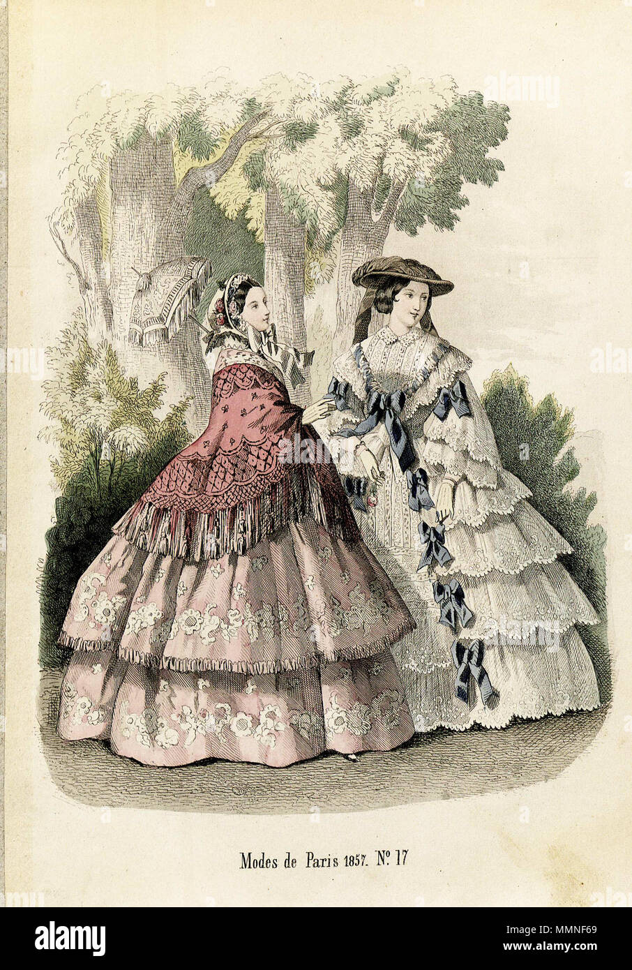 Penelope- journal Nyaste för damer 1857, illustration n° 17 Banque D'Images