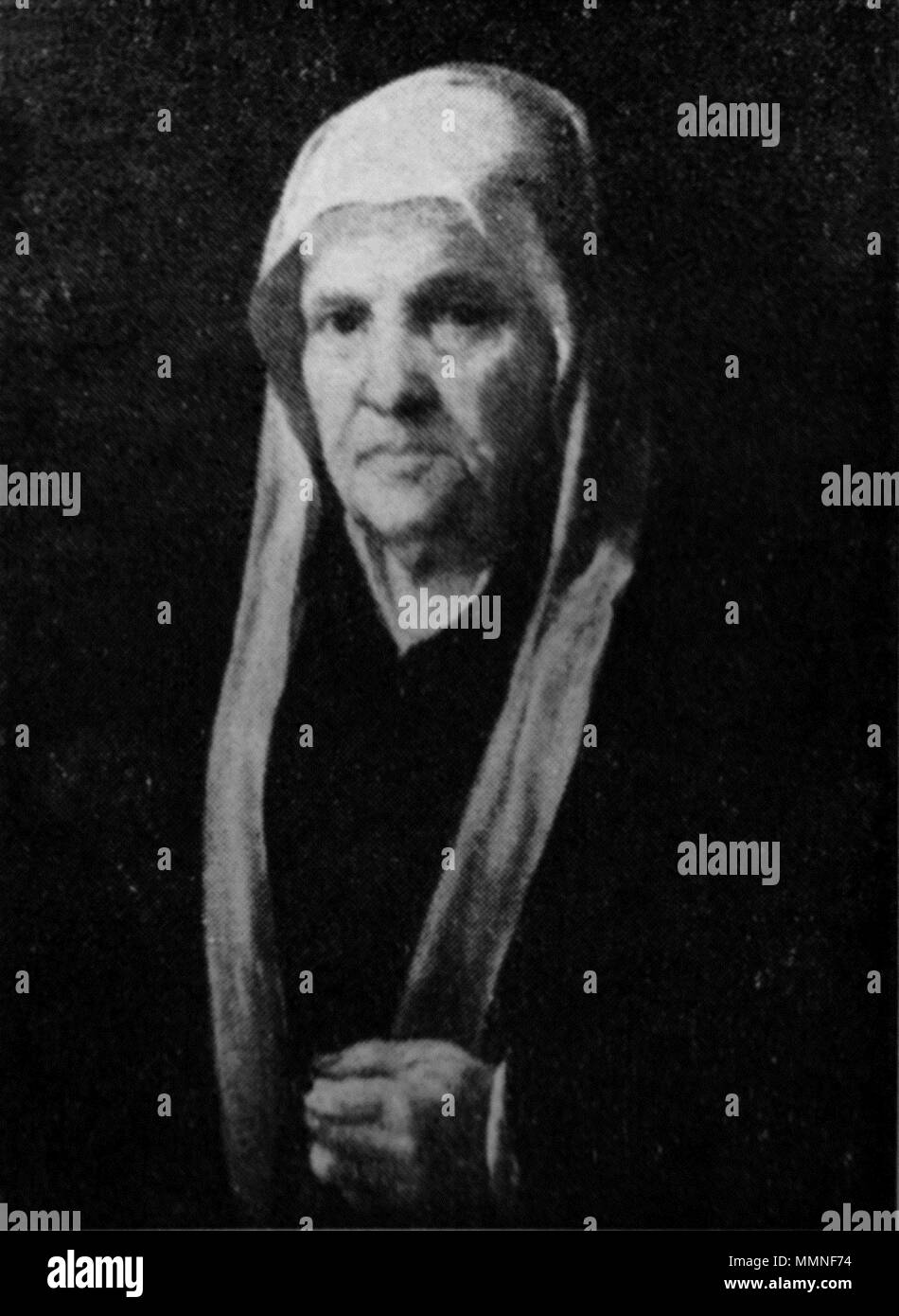 Portrait d'une vieille femme avec un rosaire.. milieu du 17ème siècle. Bellotti vieille femme avec un rosaire Banque D'Images