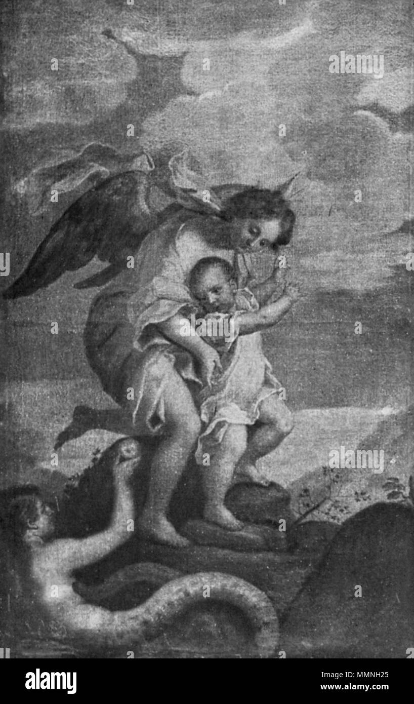 Ange Gardien.. après 1686. Ange Gardien Siemiginowski Banque D'Images