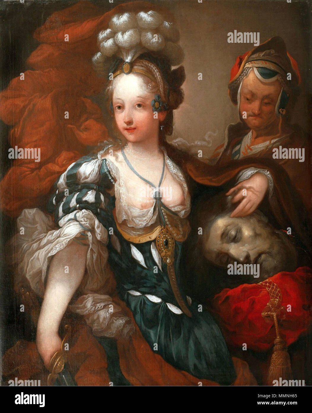 Judith avec la tête d'Holopherne.. Début du 17/18ème siècle. Grimou Judith Banque D'Images
