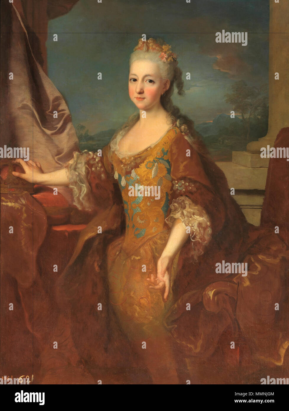 . Anglais : Louise Élisabeth d'Orléans, reine d'Espagne (Château de Versailles, 11 décembre 1709 - Palais du Luxembourg, Paris, 16 juin 1742) fut Reine Consort d'Espagne comme l'épouse du roi Louis I d'Espagne. Dans son pays d'adoption, elle était connue sous le nom de Luisa de La Nouvelle-Orléans. Elle a été l'un des plus brefs règne dans l'histoire européenne en raison de son bref règne et la mort précoce. Español : Luisa Isabel de Nouvelle-orléans (Versalles, 9 de diciembre de 1709 - París, 16 de junio de 1742), Reina de España, esposa locations de Luis I. Fue hija de Felipe, Duque de Orléans y Regente de Francia durante la minoría de edad de Lu Banque D'Images