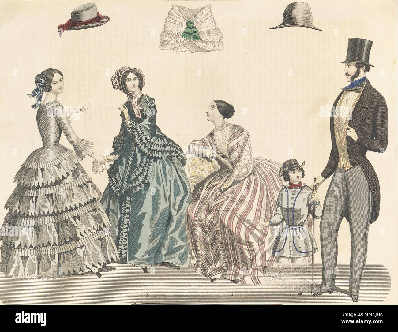 Mode Stockholms-journal- Tidskrift för den eleganta werlden 1849, illustration n°3) Banque D'Images