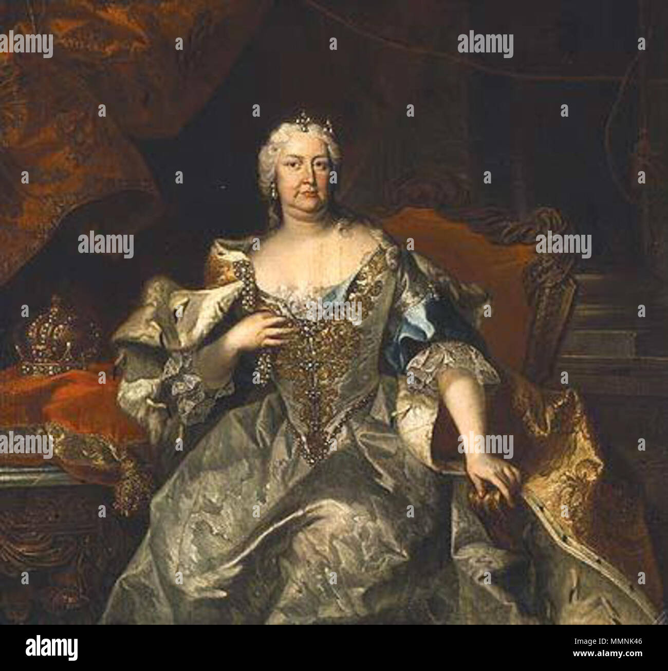 . L'Impératrice Elisabeth Christine (1691-1750) . 1735. L'Impératrice Elisabeth Christine en 1735 par Johann Gottfried Auerbach Banque D'Images