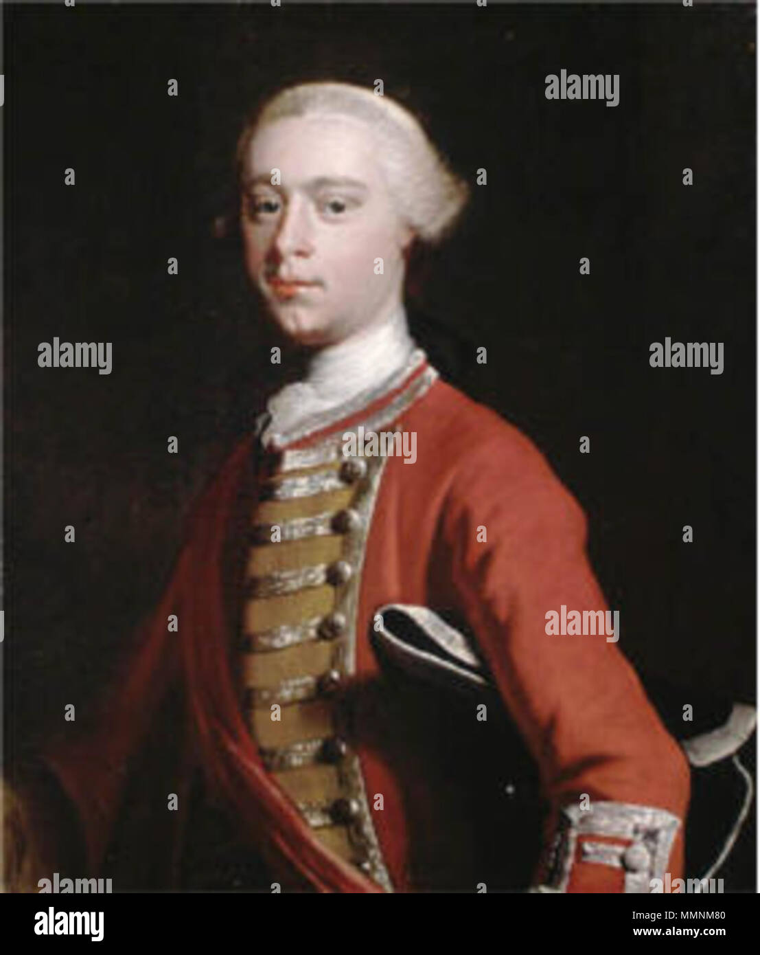 Portrait du major-général James Wolfe (1727-1759) comme un jeune homme. 1749. Le major général James Wolfe Banque D'Images
