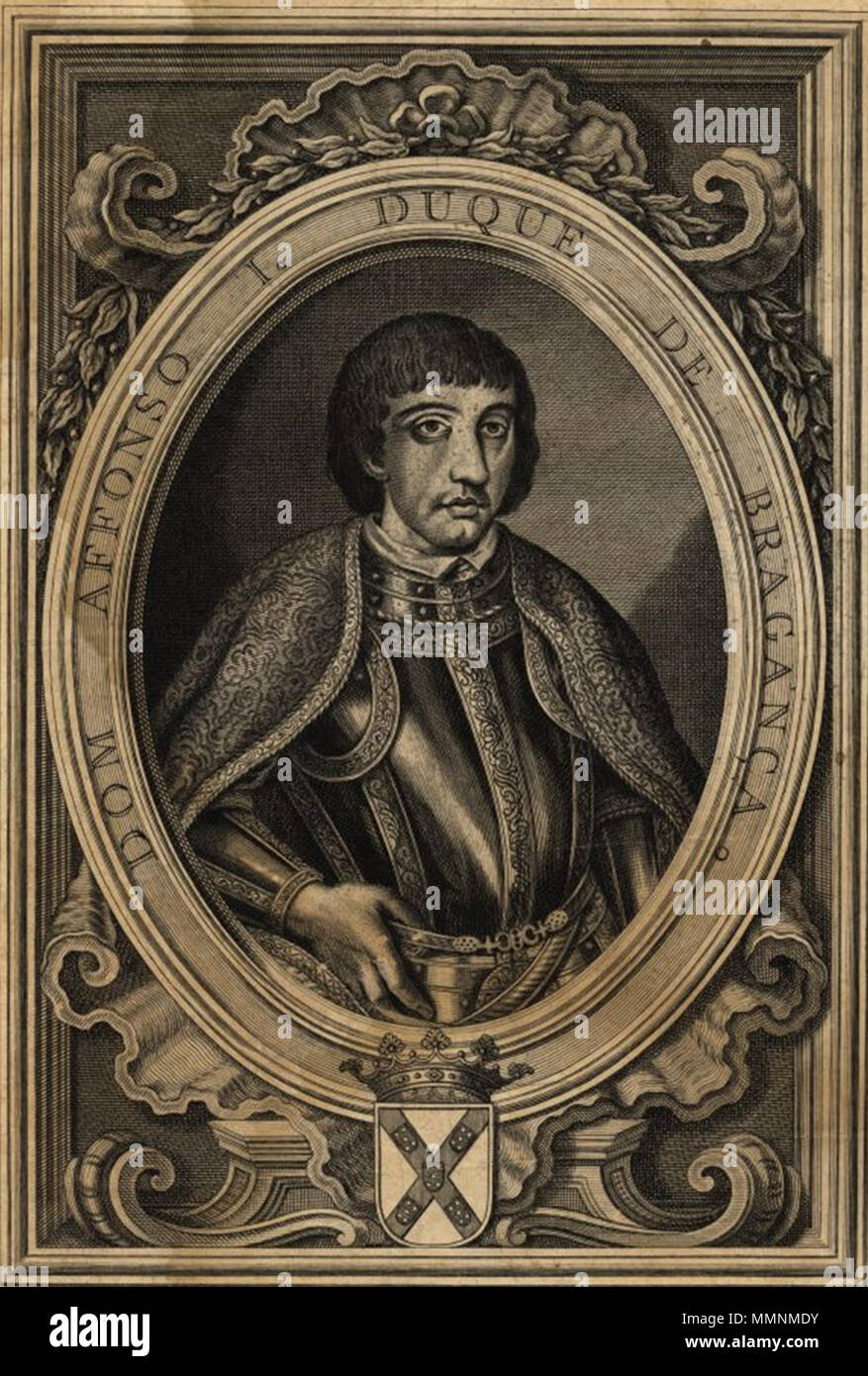 . Anglais : Dom Afonso I, 1 duc de Bragance (1377-1461), fondateur de la maison de Bragance. . Vers 1755. Afonso premier duc de Bragance Banque D'Images