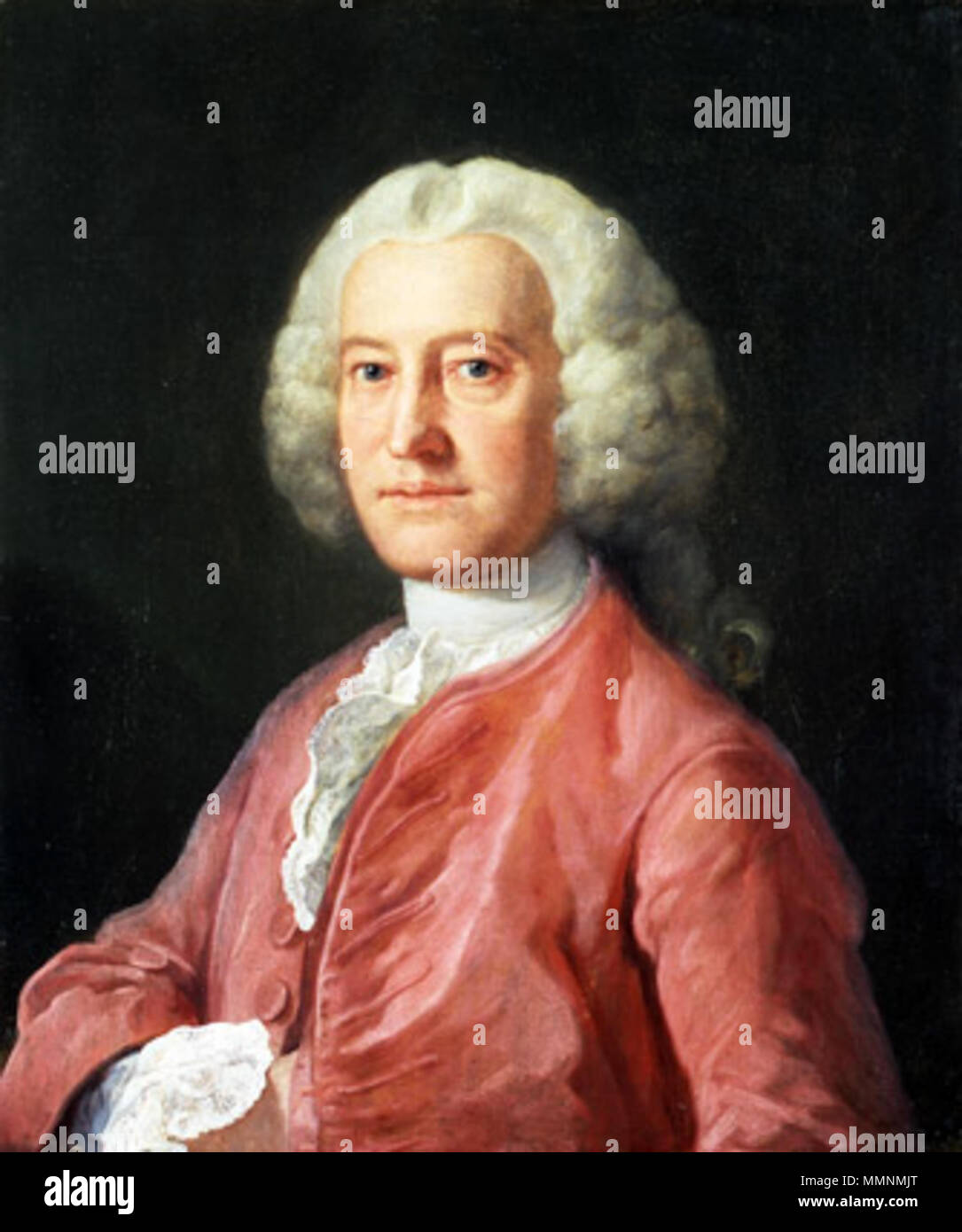 . Anglais : Portrait de Samuel Martin (1714-1788) . vers 1758-1760. Portrait de Samuel Martin par William Hogarth Banque D'Images