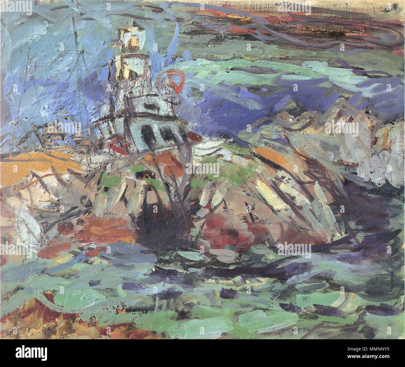 KidaKinjiro-1960-phare à Nosappu-2 Banque D'Images