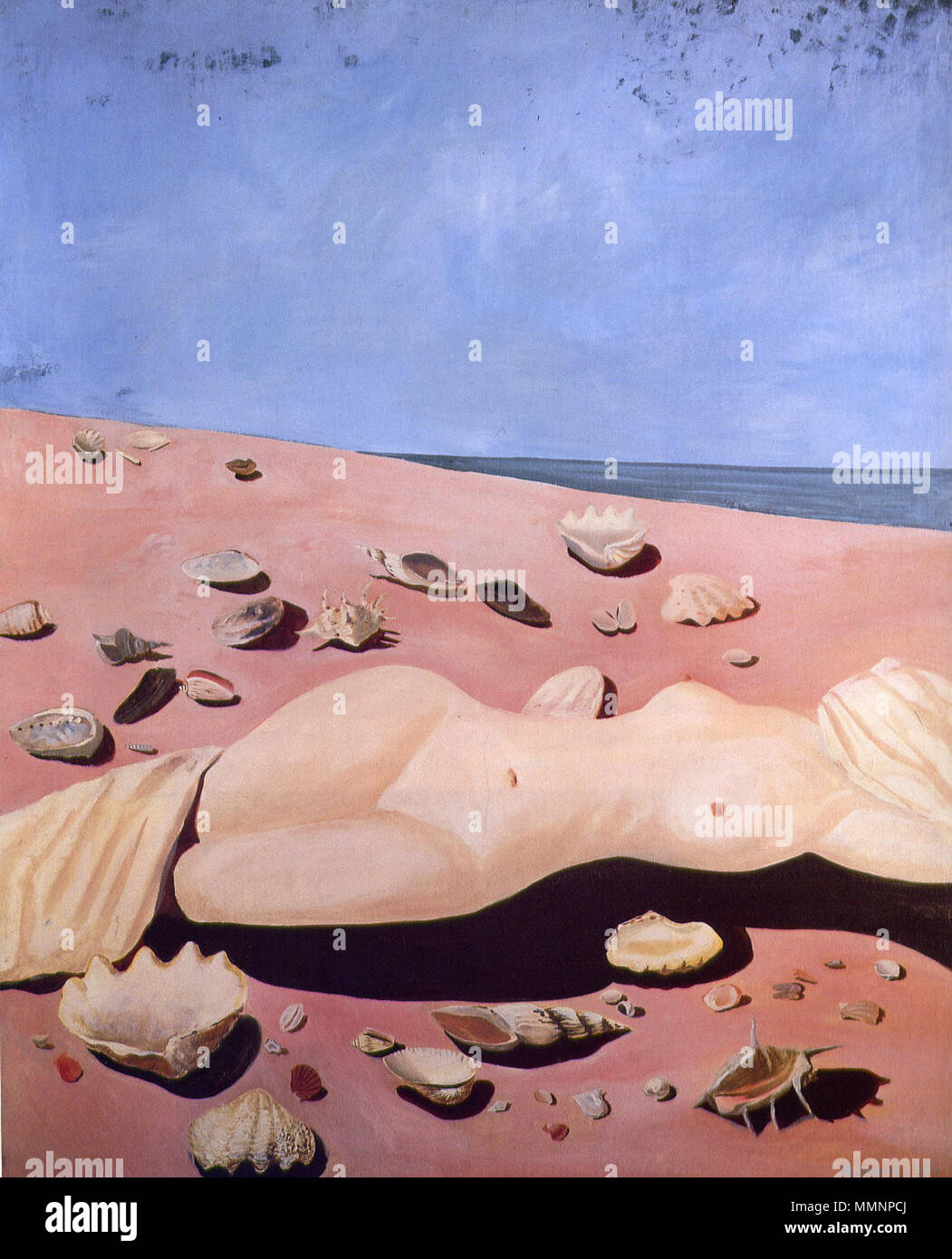 . Anglais : Migishi Kotaro : Mer et Lumière, 1934. L'huile, 162x131 cm. Fukuoka Art Museum. . 1934. Mer Migishi-light Banque D'Images