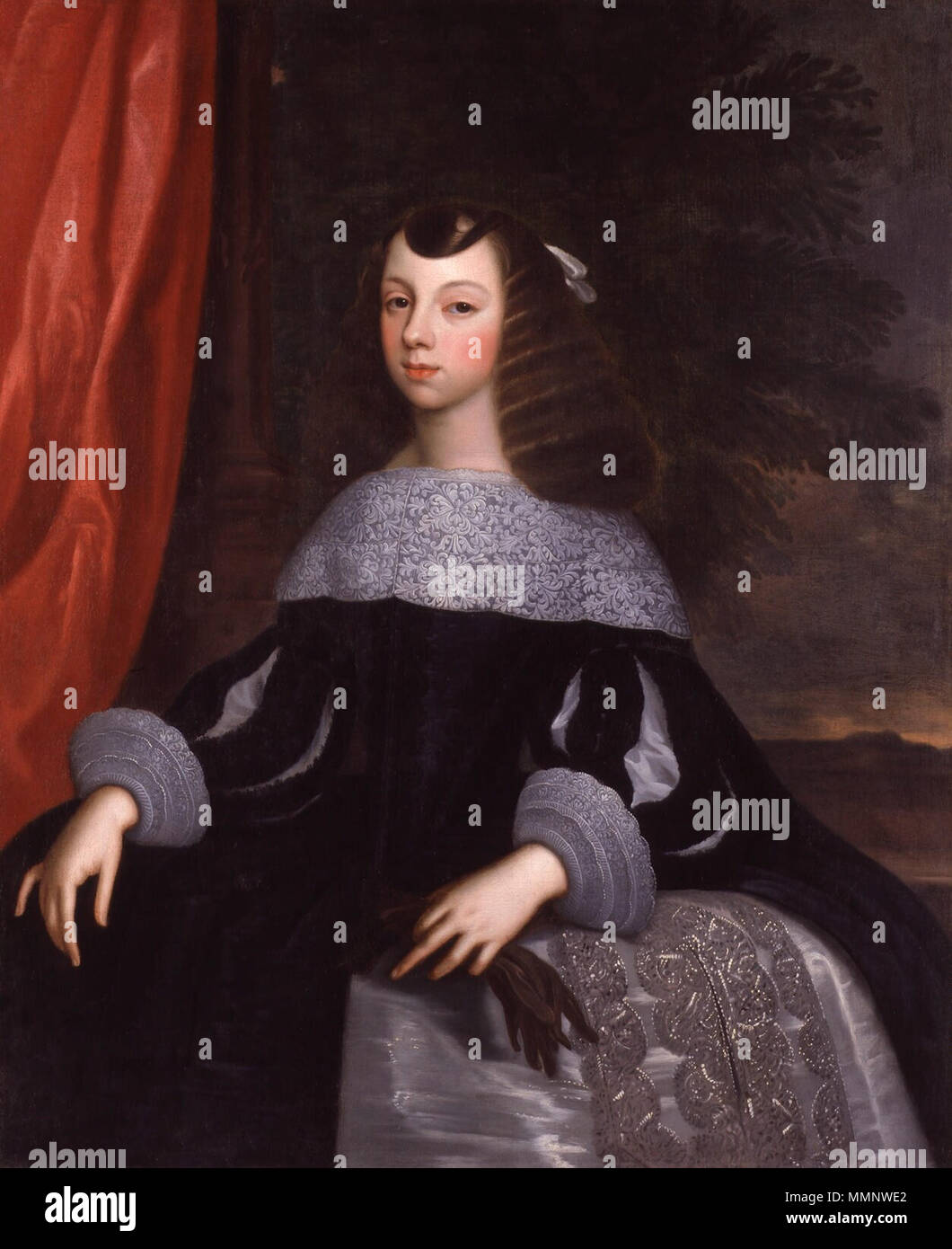 Portrait de Catherine de Bragance (1638-1705). vers 1660-1661. Catherine de Bragance Banque D'Images