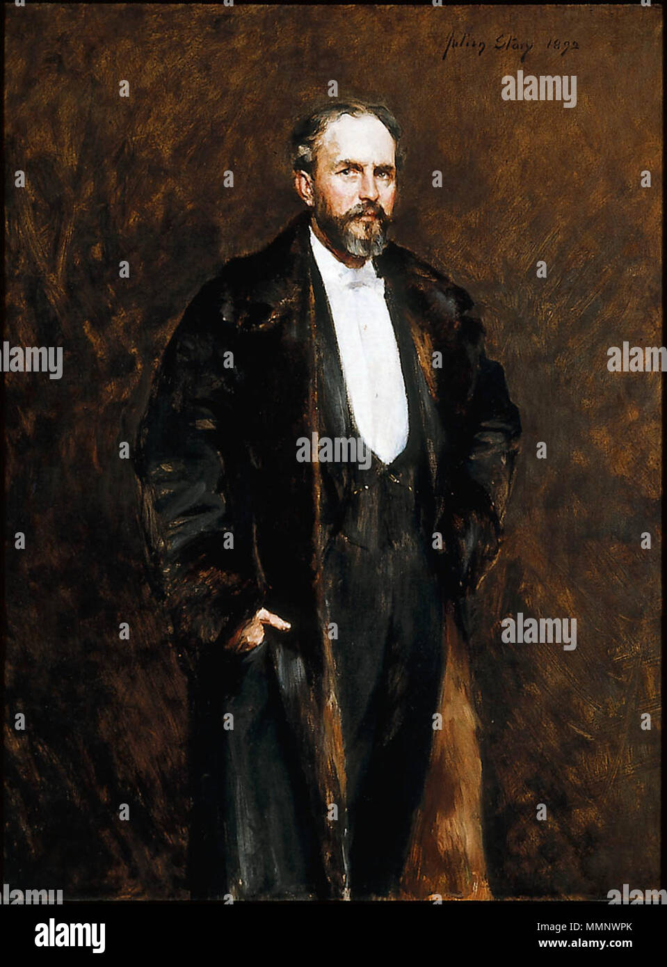 . Portrait d'Ernest W. Longfellow par Julian Russell Story, 1892 ErnestLongfellow byJulianRussellStory 1892 11 Banque D'Images