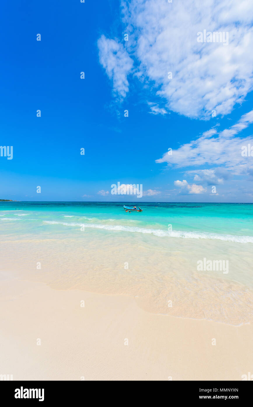 Xpu-Ha Beach - belle côte des Caraïbes du Mexique - Riviera Maya Banque D'Images