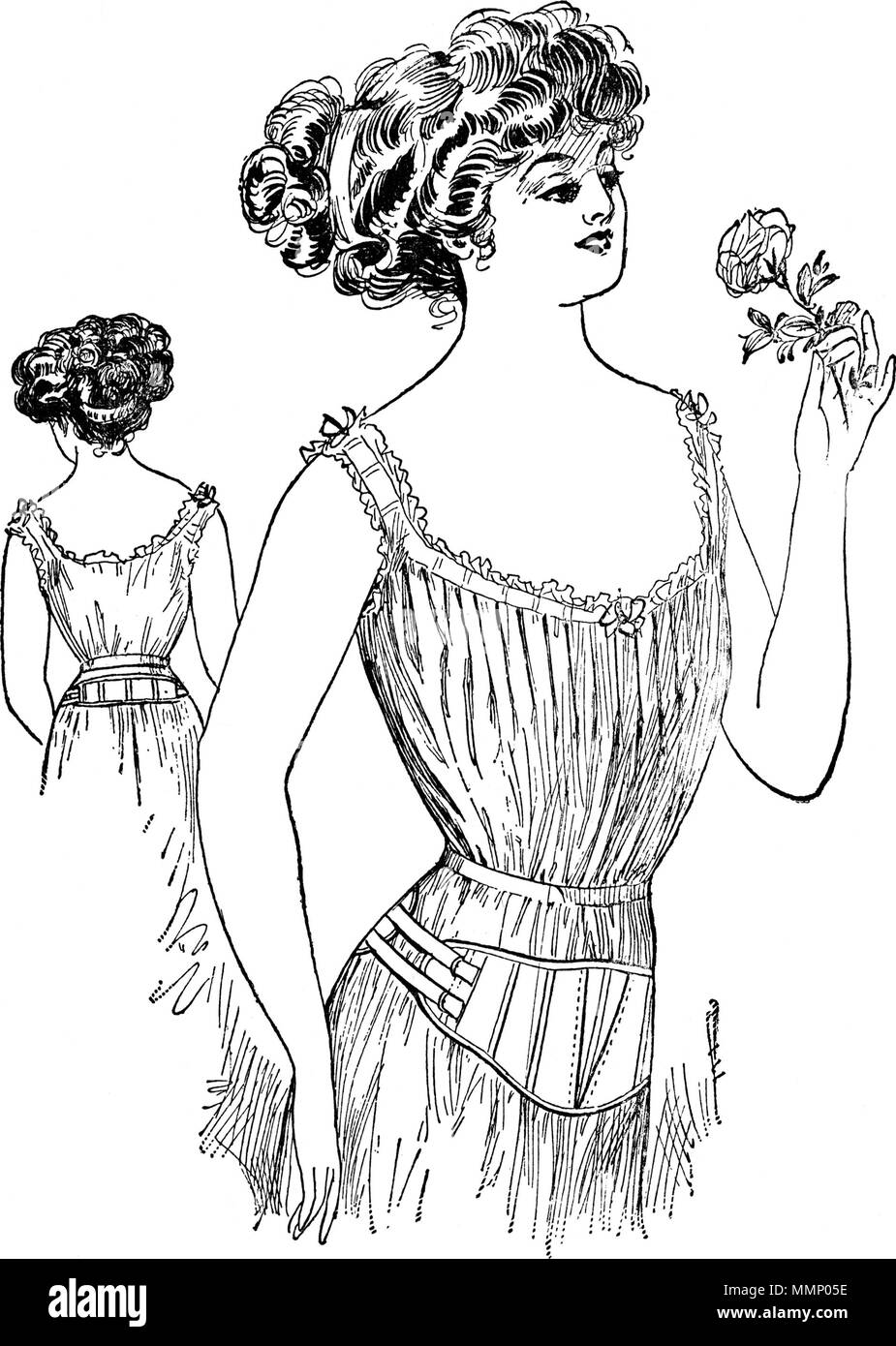 23 AbdominalSupportersStyleD1912 Banque D'Images