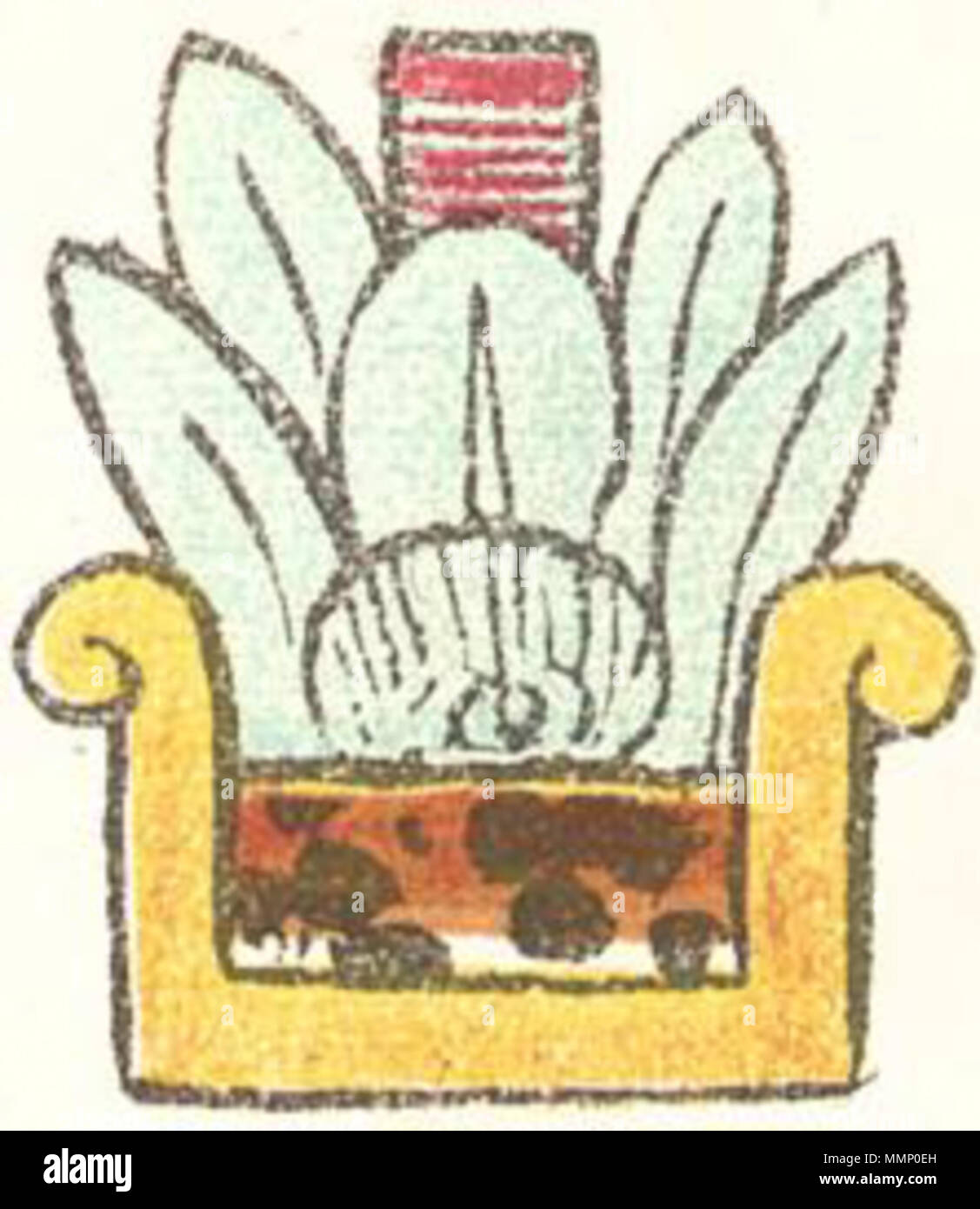 . L'Aztec jour signe acatl (Reed). . 16e siècle. Inconnu 25 Acatl Banque D'Images