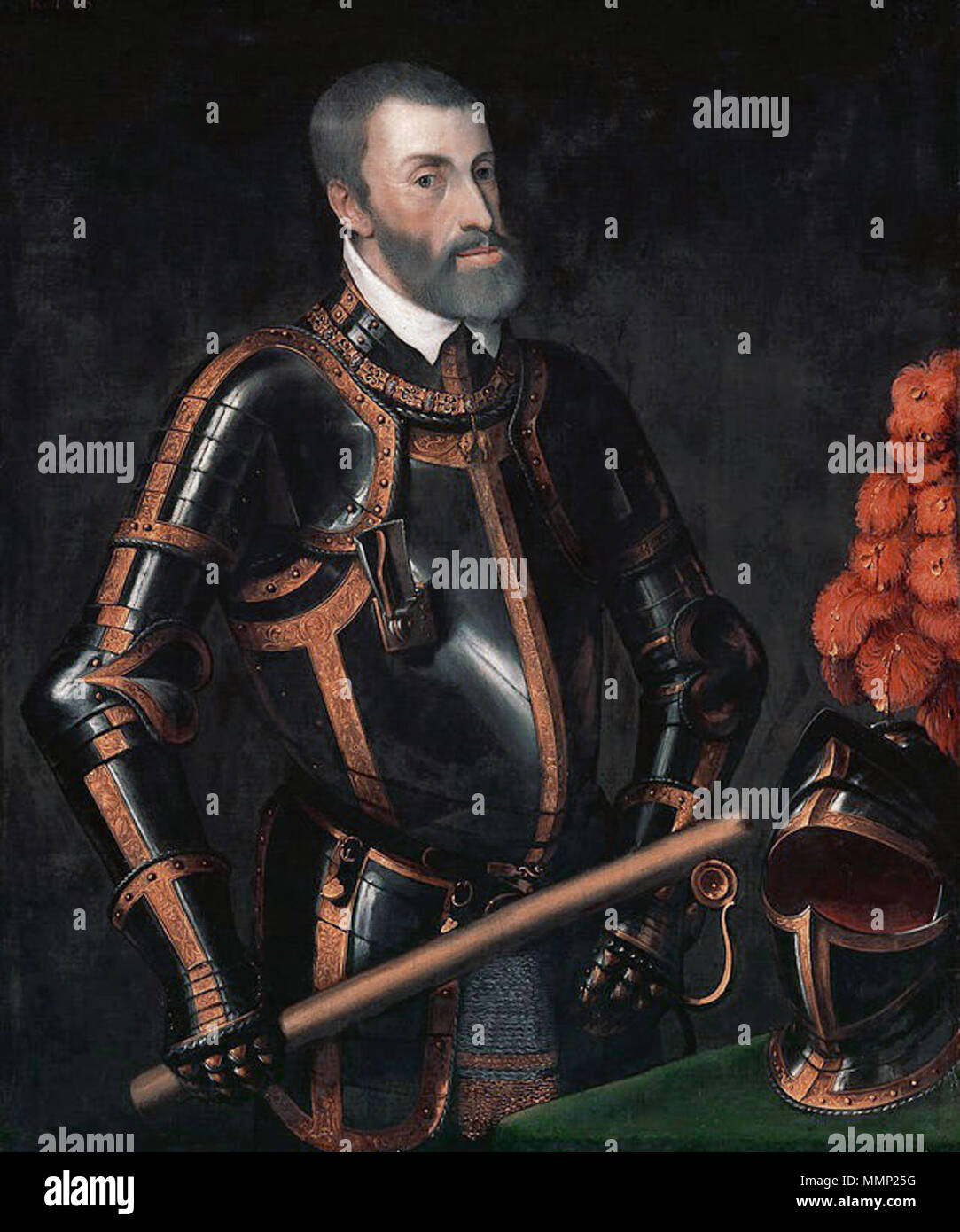 . Anglais : Karl V (aussi connu comme Don Carlos I d'Espagne), souverain de l'Empire romain . Années 1550. Personnes âgées Karl VFXD Banque D'Images