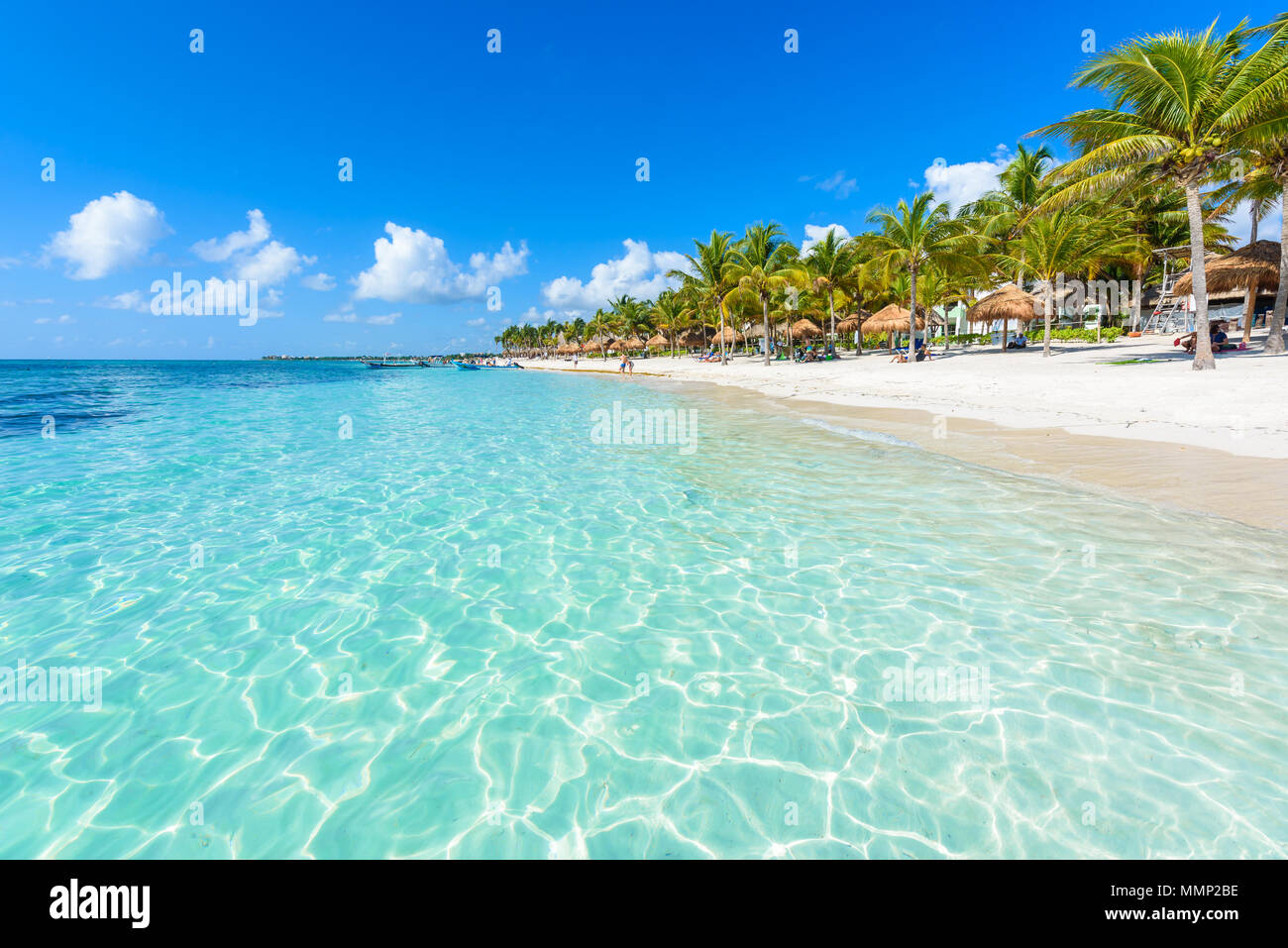 Akumal Beach - paradise bay beach à Quintana Roo, Mexique - côte des Caraïbes Banque D'Images