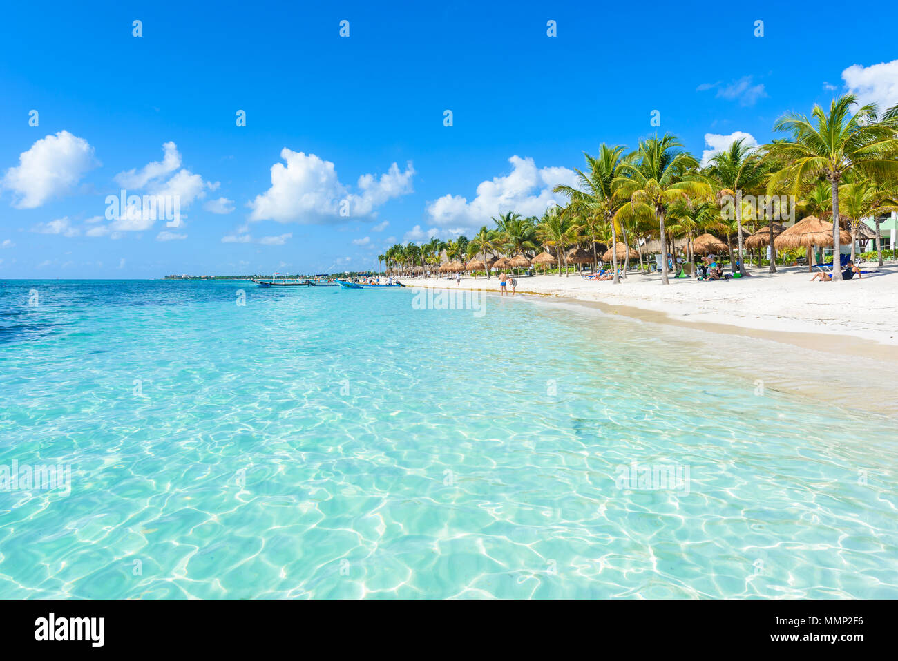Akumal Beach - paradise bay beach à Quintana Roo, Mexique - côte des Caraïbes Banque D'Images