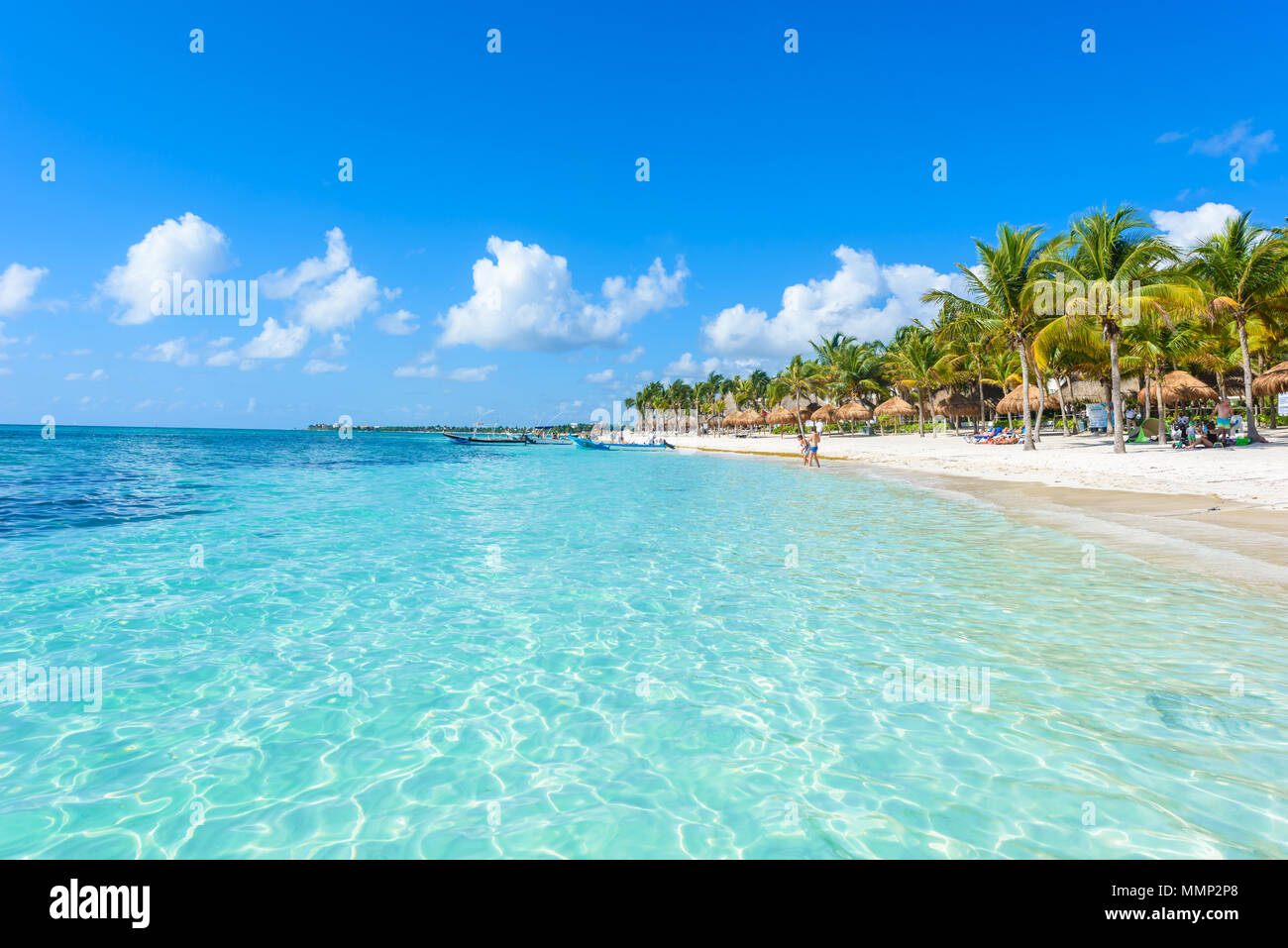 Akumal Beach - paradise bay beach à Quintana Roo, Mexique - côte des Caraïbes Banque D'Images