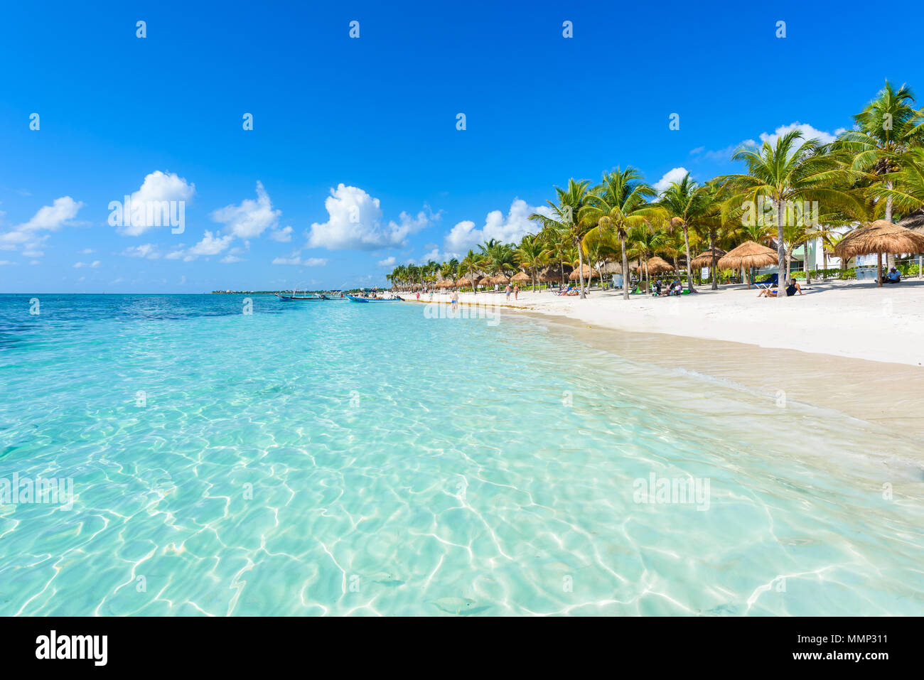 Akumal Beach - paradise bay beach à Quintana Roo, Mexique - côte des Caraïbes Banque D'Images