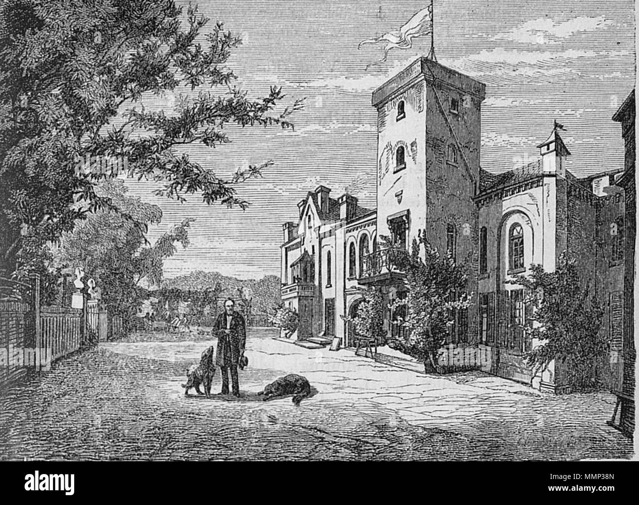 Fahnenburg gesehen von Südwest, um 1873 Banque D'Images Fahnenburg gesehen von Südwest, um 1873 Banque D'Images