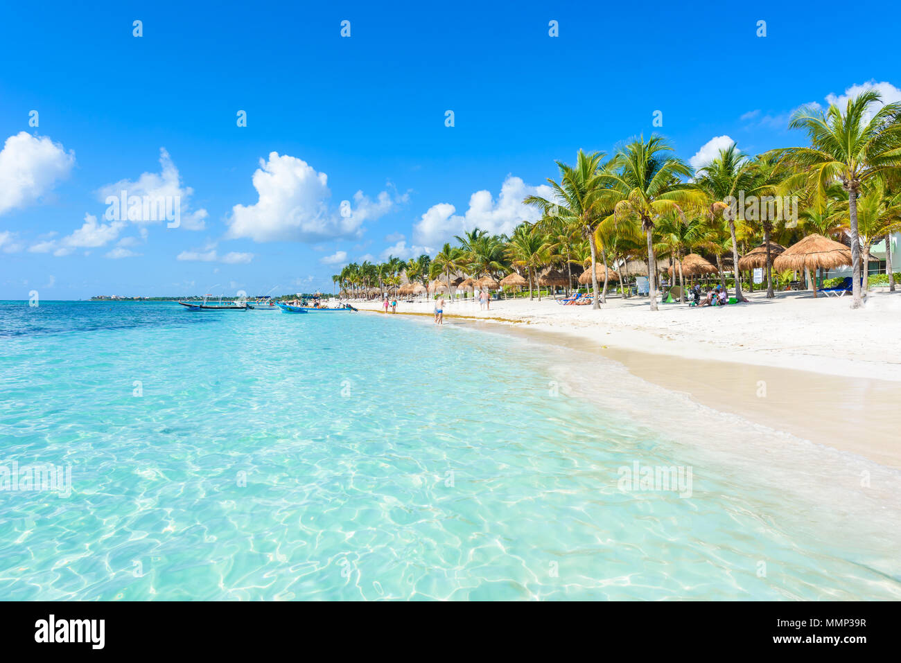 Akumal Beach - paradise bay beach à Quintana Roo, Mexique - côte des Caraïbes Banque D'Images