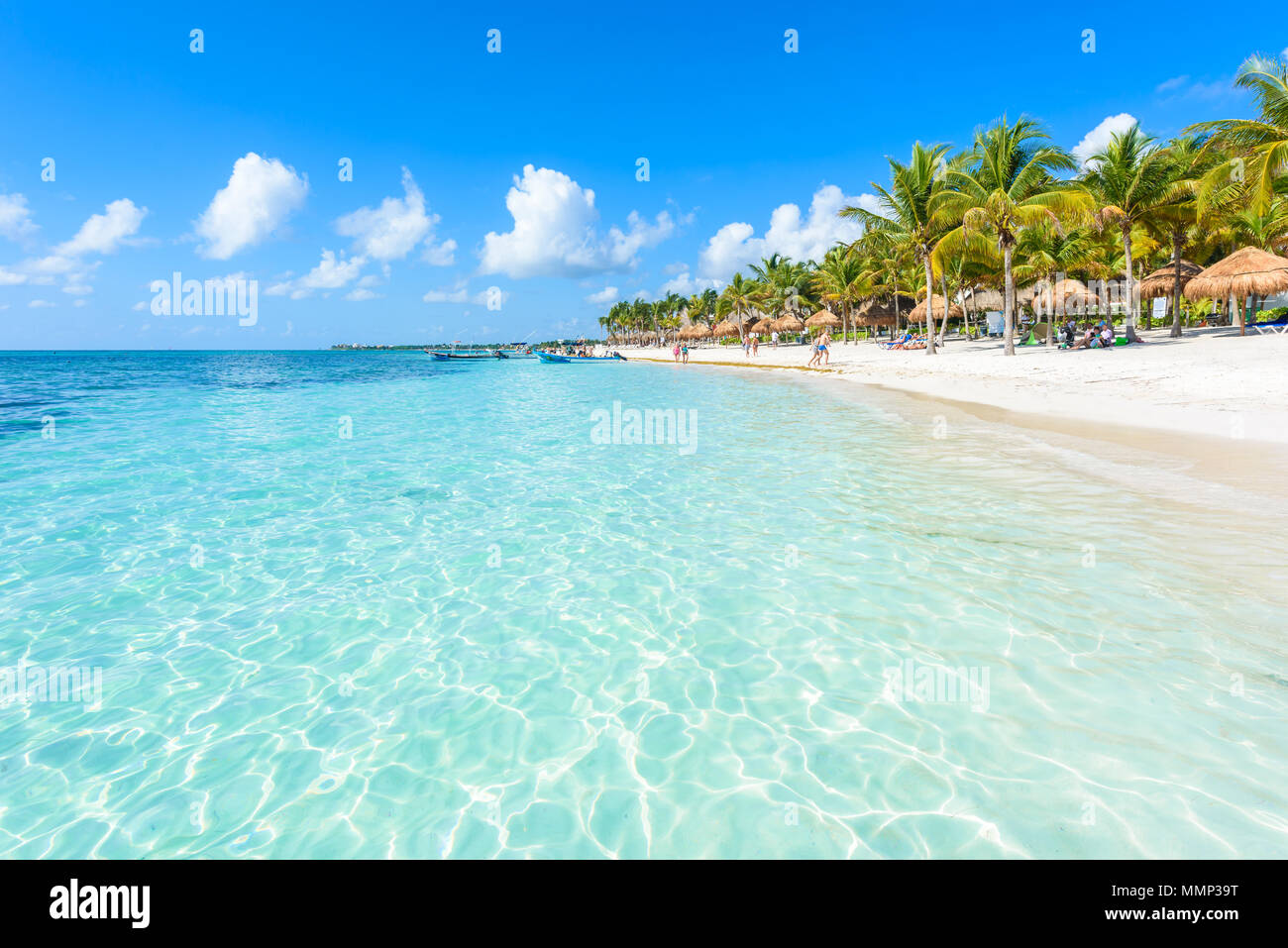 Akumal Beach - paradise bay beach à Quintana Roo, Mexique - côte des Caraïbes Banque D'Images