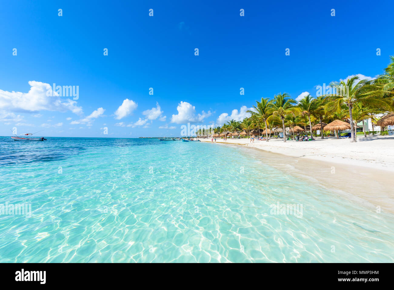 Akumal Beach - paradise bay beach à Quintana Roo, Mexique - côte des Caraïbes Banque D'Images
