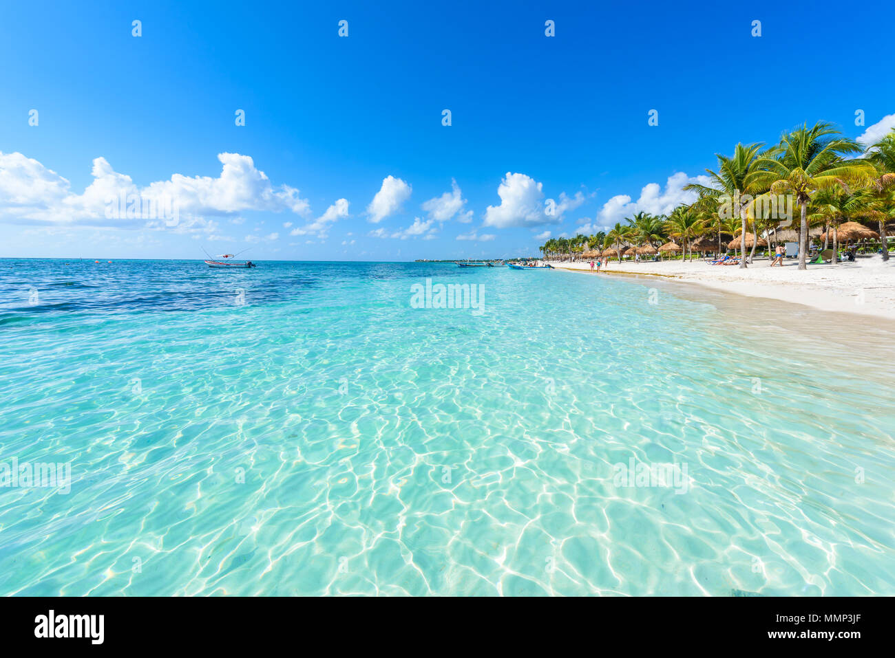 Akumal Beach - paradise bay beach à Quintana Roo, Mexique - côte des Caraïbes Banque D'Images