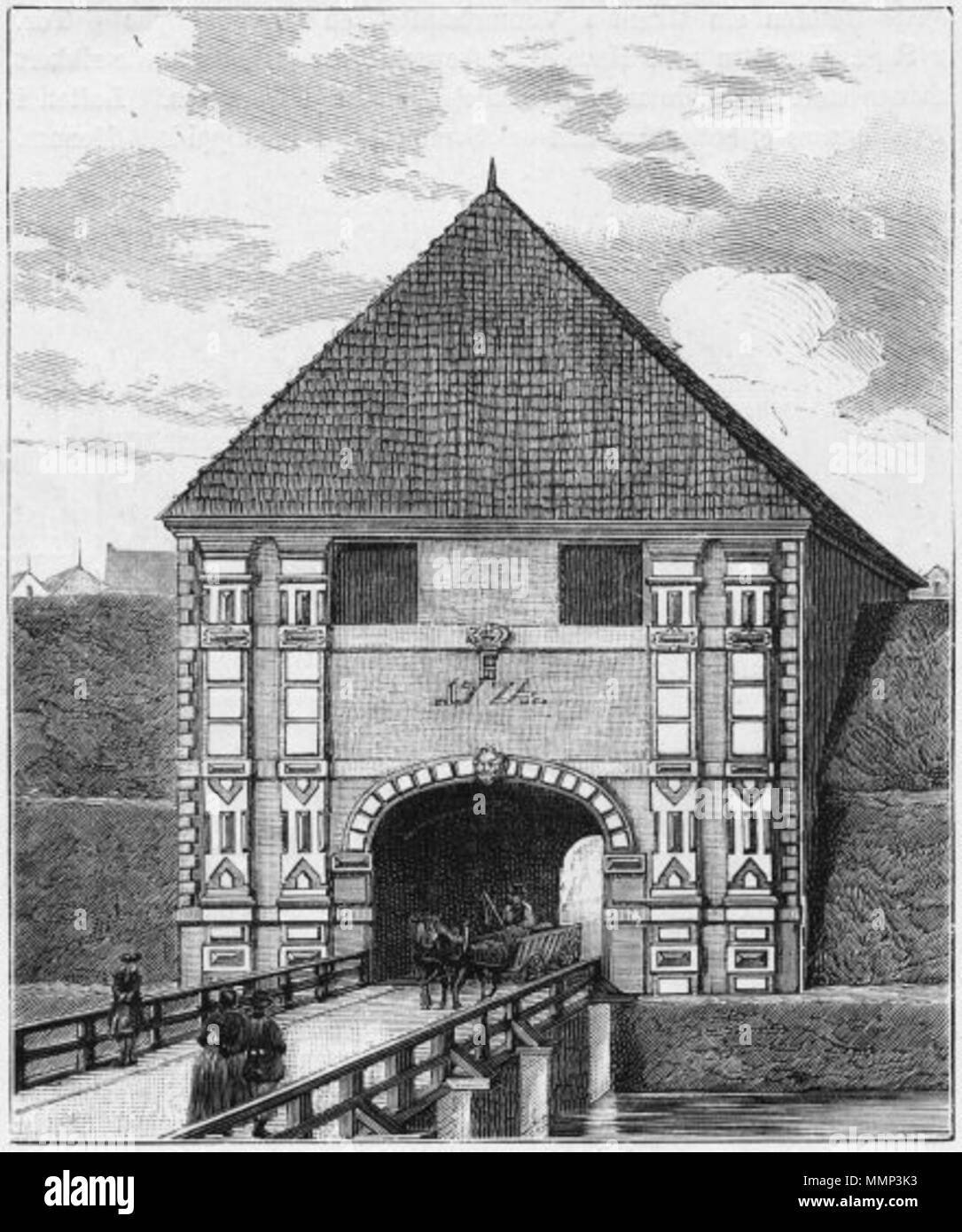 . La porte a été construit en 1724 pour remplacer une ancienne porte. Il a été rasé je 1857. Amagerport (la porte d'Amager) à Copenhague, Danemark. 41 Amagerport Banque D'Images