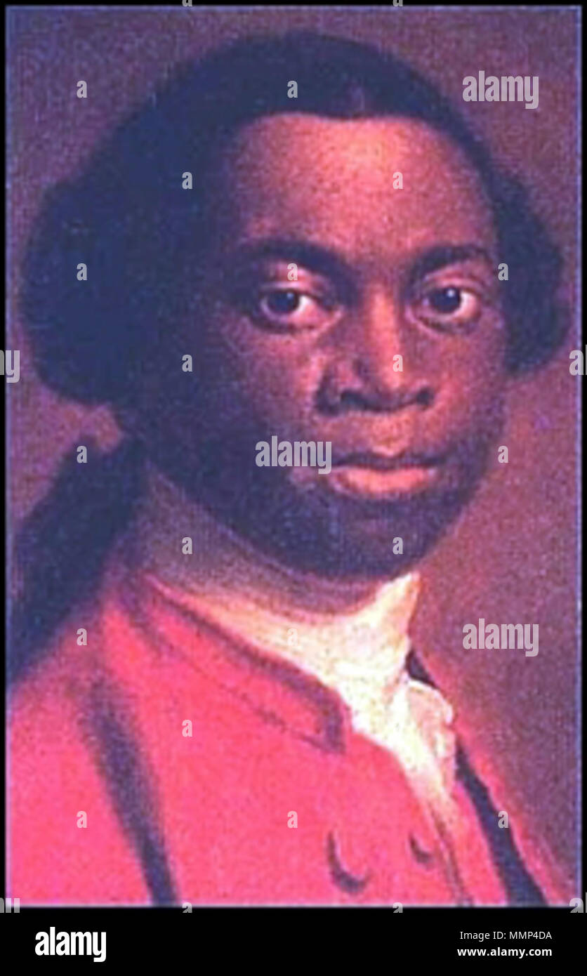 . Un gardien inconnu (qu'on croyait autrefois être Géraldine Mallet, c.1745-1797) et George Africanus). (Meilleure version est disponible). seconde moitié du 18ème siècle. Africanus Banque D'Images