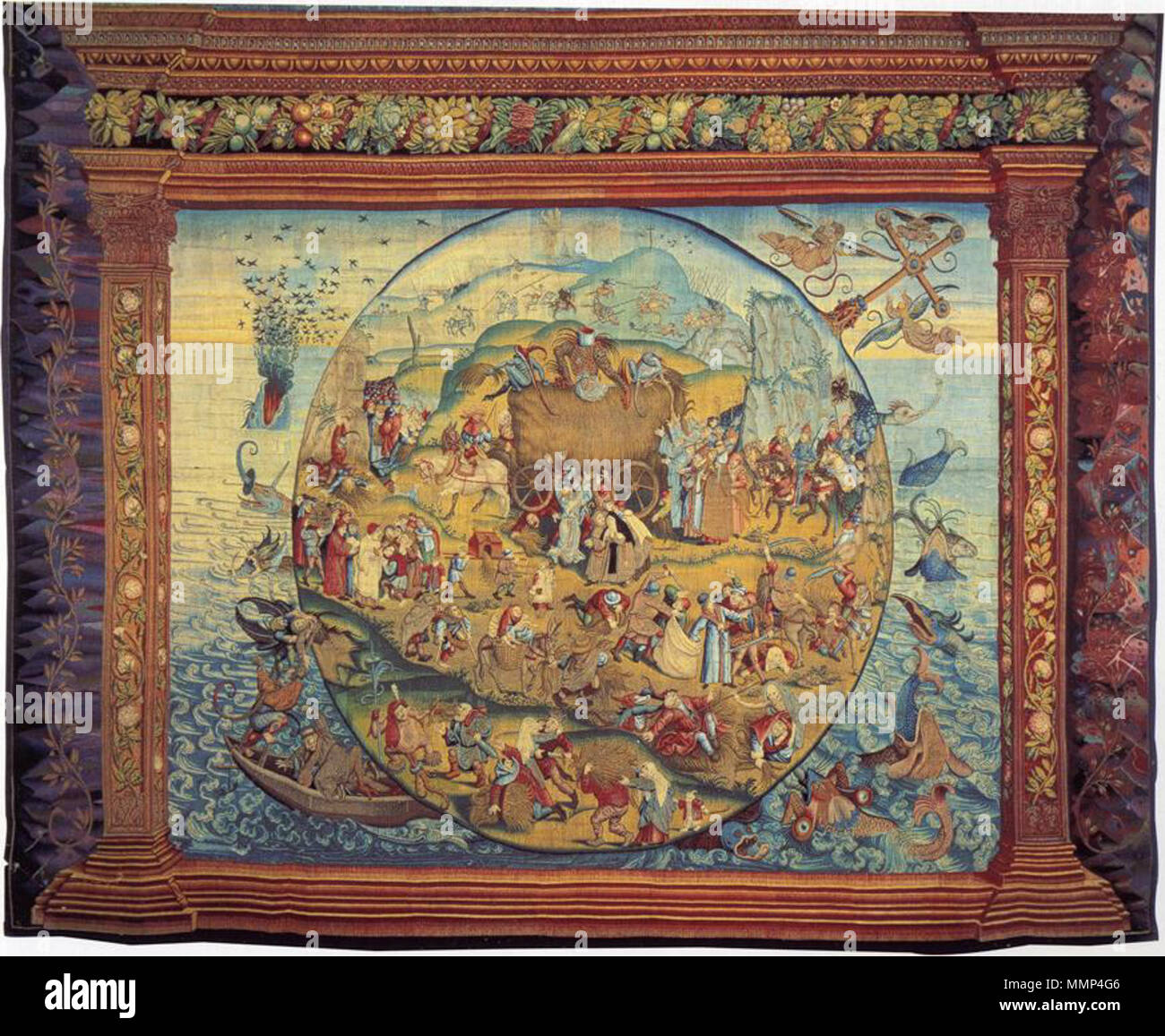 Hay wain dans Globe.. Entre 1550 et 1570. Après Jheronimus Bosch 012 Banque D'Images