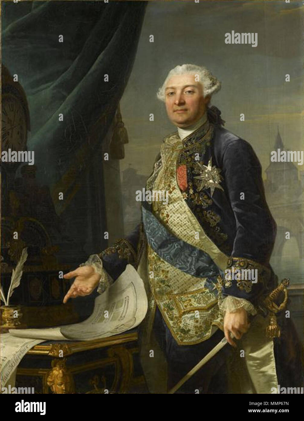 Portrait du baron de Breteuil (1730-1807). 18e siècle. Le baron de Breteuil Banque D'Images