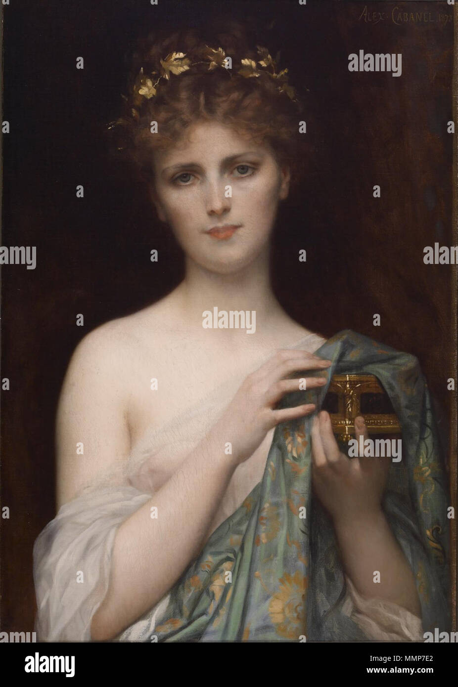 Alexandre Cabanel 37,99 (Français, 1823-1889). "Boîte de Pandore", 1873. huile sur toile. Walters Art Museum (37.99) : Acquis par William T. Walters, 1873. Alexandre Cabanel - Pandora - Walters 3799 Banque D'Images
