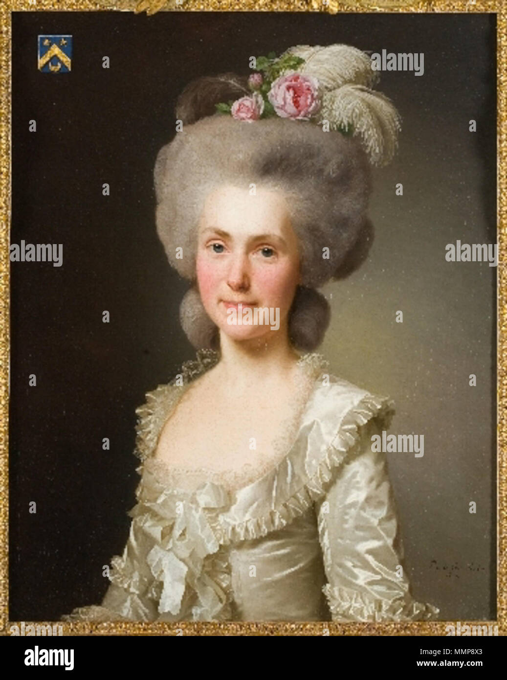 Portrait de Marie Jeanne Jeanne Puissant (1745-1828).. 1781. Alexander Roslin 030 Banque D'Images
