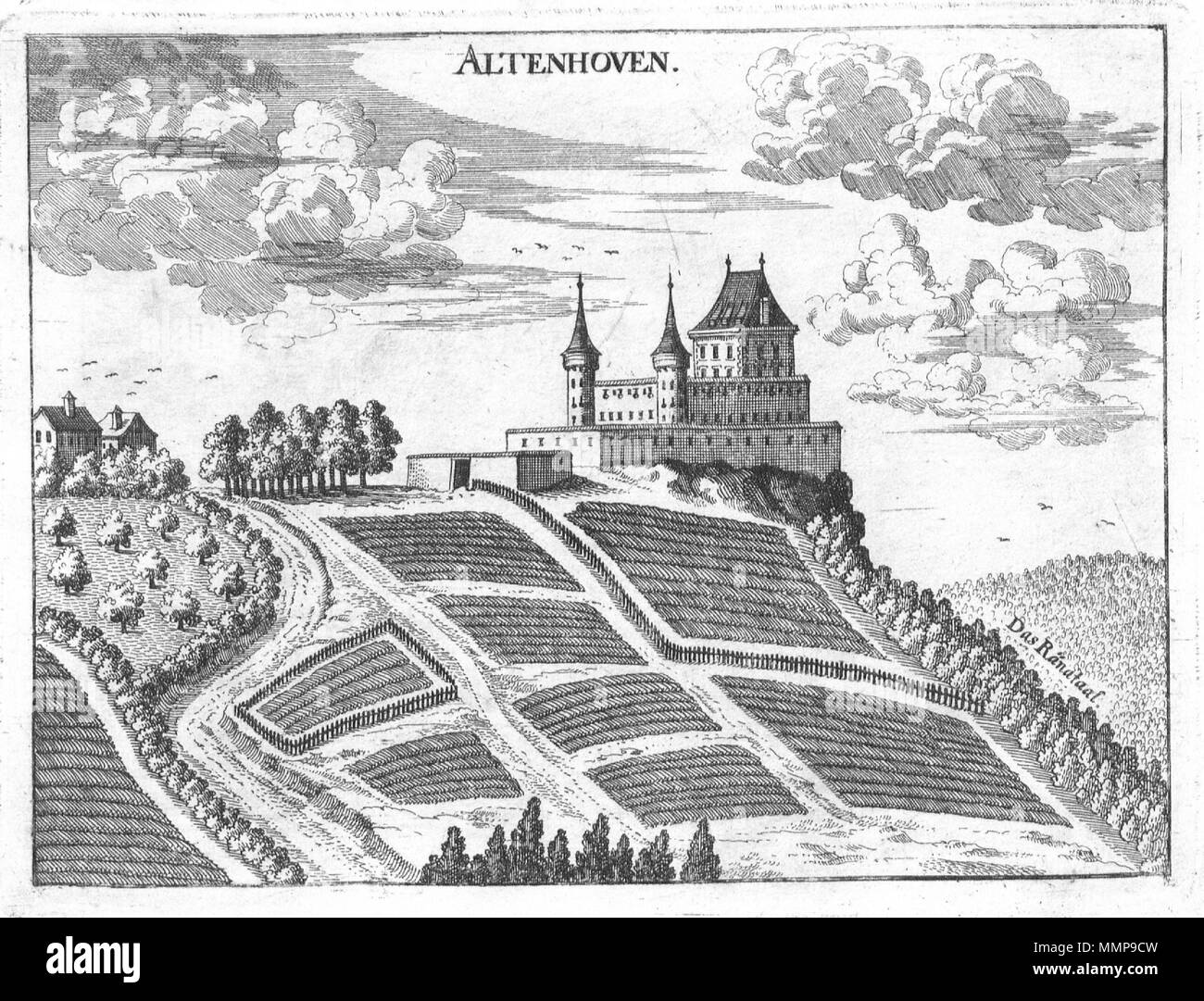 . Deutsch : Kupferstich, Ansicht von Schloss Altenhof, Oberösterreich English : gravure, vue du château de Altenhof, Haute Autriche . 1674. Georg Matthäus Vischer (1628-1696) Noms alternatifs Georg Mathias Vischer cartographe et graveur autrichien Description Date de naissance/décès 22 Avril 1628 13 décembre 1696 Lieu de naissance/décès Wenns (Tirol, Tyrol du Sud) Linz contrôle d'autorité : Q86223 : VIAF ?2771891 ?ISNI : 0000 0000 6659 9395 ULAN : ?500091493 NLA : ?35852058 GND : ?118768646 Altenhof Vischer big Banque D'Images