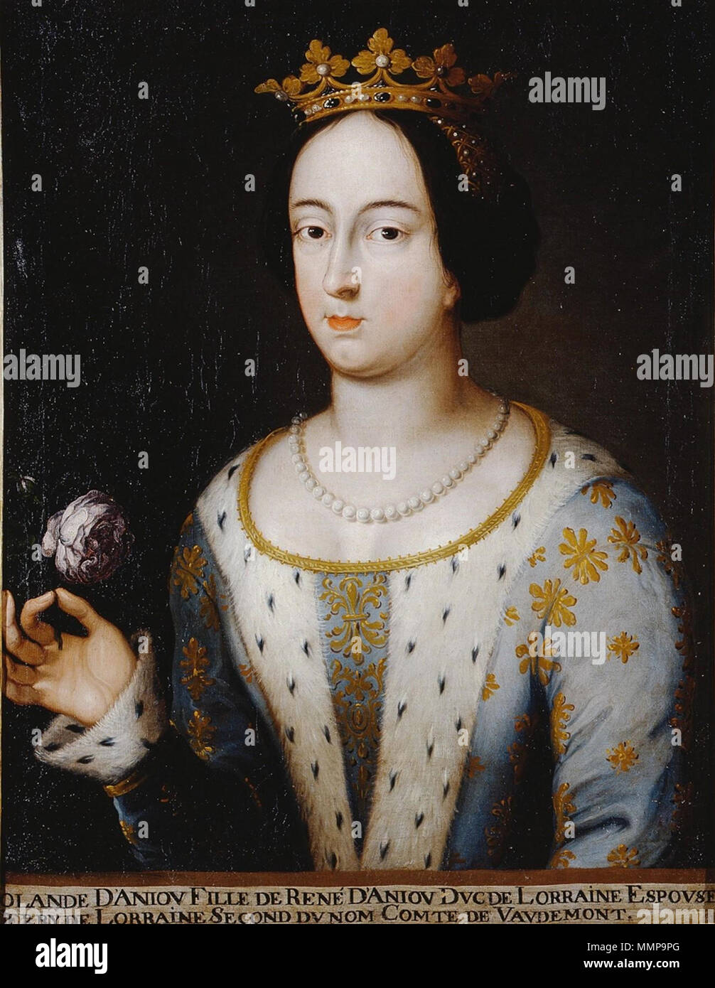 Ambito francese - Iolanda d'Angiò, Duchessa di Lorena e di Bar, contessa di Vaudémont Banque D'Images