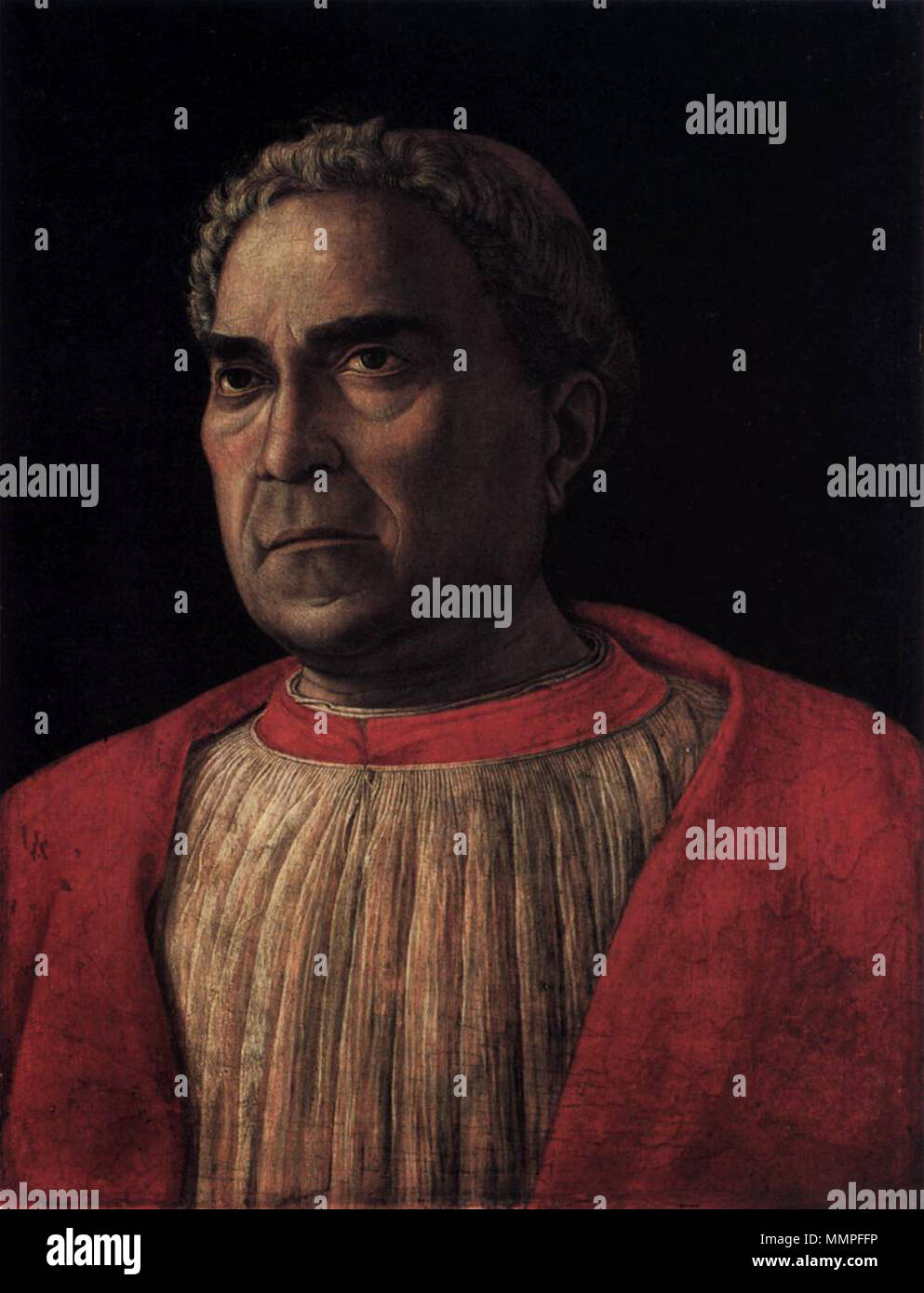 Le Cardinal Ludovico Mezzarota Scarampi appelé Lodovico Trevisan. Entre 1459 et 1460. Andrea Mantegna - Cardinal Lodovico Trevisan - WGA13953 Banque D'Images