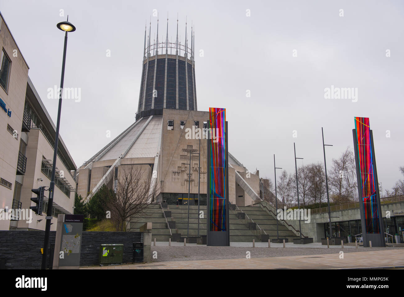 La Cathédrale Métropolitaine de Liverpool, vue depuis le haut de Hope Street Banque D'Images