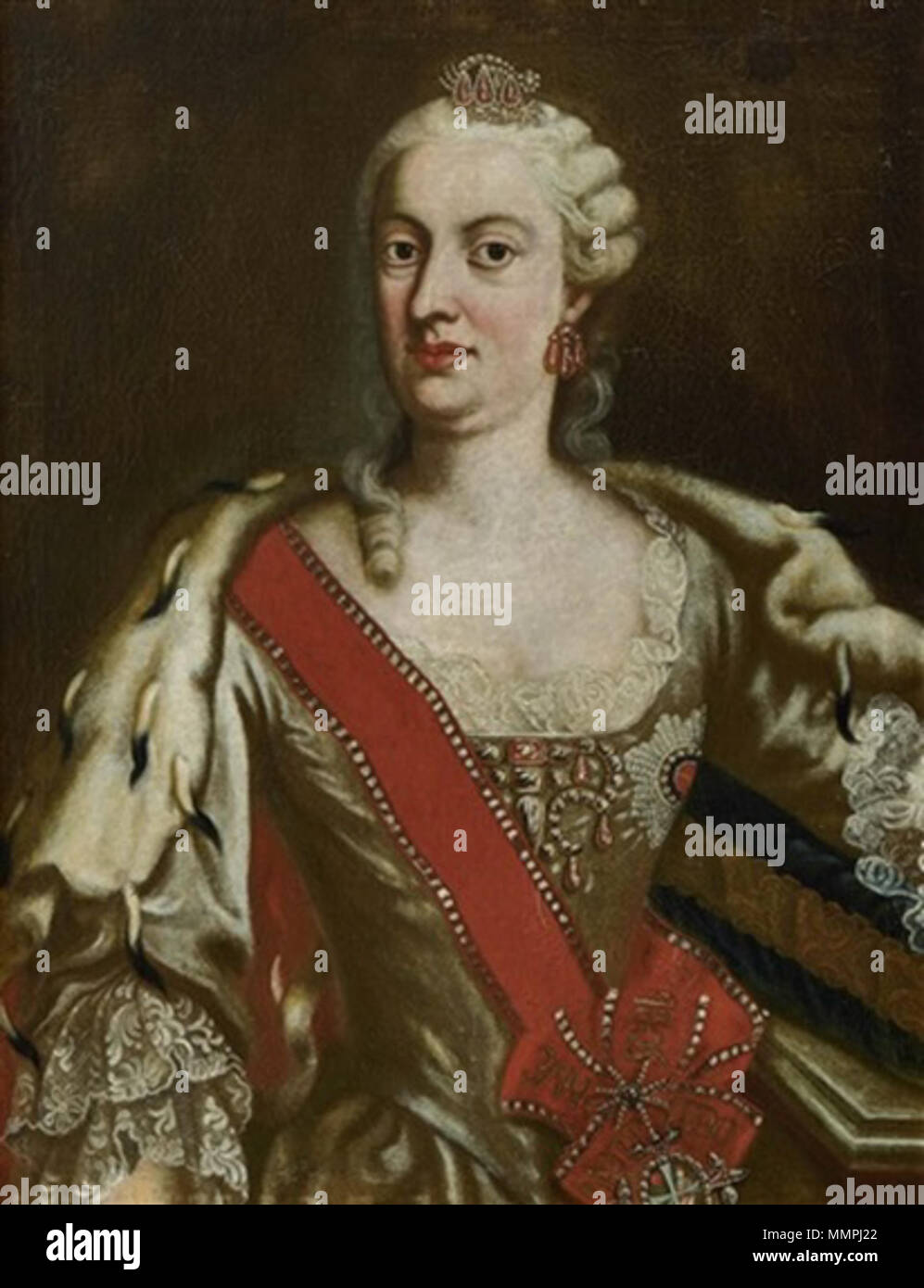 . Anglais : Portrait of Maria Anna Sophia de Saxe (1728-1797), électrice de Bavière. . 18e siècle. Bavarois anonyme - Maria Anna Sophia de Saxe Banque D'Images