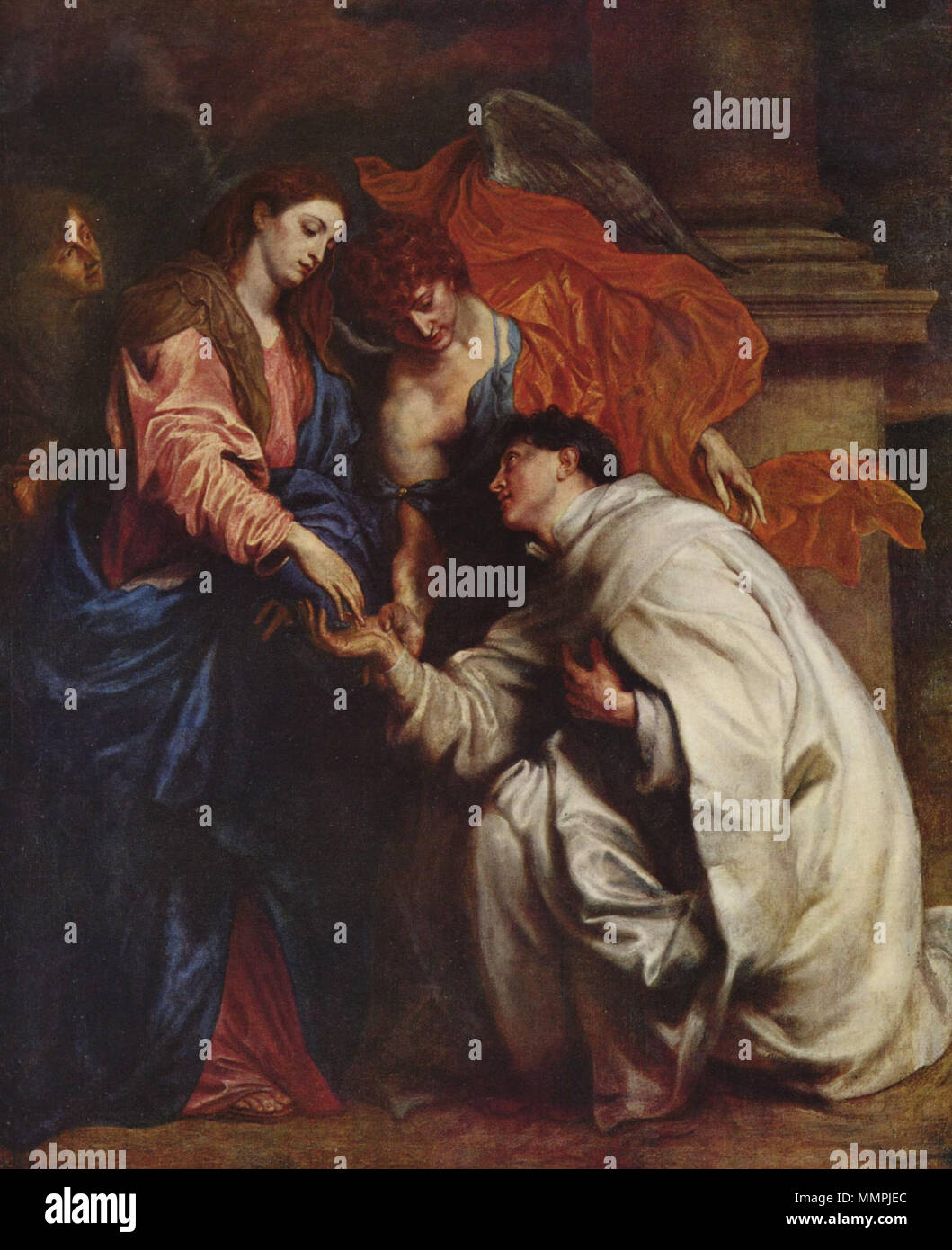 L'allemand : Vision des sel. Hermann Joseph - Mystische Verlobung des Seligen Hermann Joseph mit Maria La Vision du Bienheureux Hermann Joseph. vers 1630. Anthonis van Dyck 056 Banque D'Images