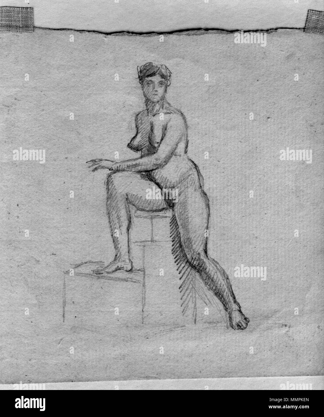 Antoine-Louis Barye - 37.2264un dessin d'un modèle - Walters 372264 Banque D'Images