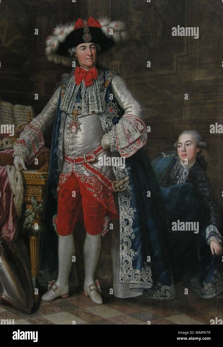Portrait de Charles Théodore de Bavière (1724-1799), Grand Maître des Chevaliers de Saint Georges. 18e siècle. Anton Hickel 002 Banque D'Images