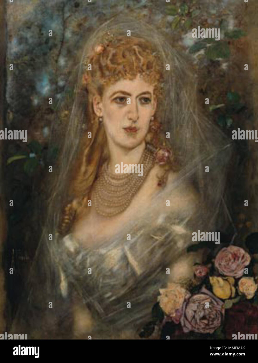 Portrait de la comtesse Maria Magda Kuefstein. 1878-1880. Anton Romako 003 Banque D'Images