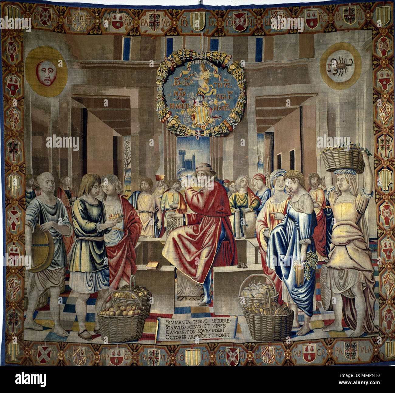 . Italiano : Il mese di Ottobre. Uno degli Arazzi Trivulzio except where otherwise noted, nel 1503-1509 tessuti per il condottiere Gian Giacomo Trivulzio except where otherwise noted su cartoni del Bramantino, ed conservati oggi presso i 'Civici musei d'Arte e pinacoteca' del Castello Sforzesco a Milano. Anglais : Octobre. L'un parmi les soi-disant Trivulzio except where otherwise noted tapisseries (1503-1509), créés pour Gian Giacomo Trivulzio except where otherwise noted sur dessins de Bramantino, aujourd'hui au musée du Castello Sforzesco à Milan, Italie. . 6 juin 2014, 23:01:43. Bramantino (vers 1465-1530) Noms alternatifs Bartolomeo Suardi, Bartolommeo Suardi, Bramantinus p italien Description Banque D'Images