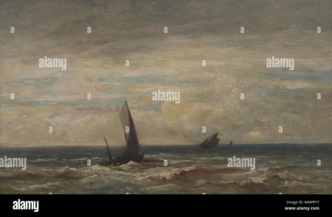 . Louis Artan (1837-1890). Schepen op Zee (olieverf, paneel). . Date inconnue. Louis Artan (-1890) Noms alternatifs Louis Victor Antonio Artan de Saint Martin, Louis Artan de Saint Martin Description peintre belge Date de naissance/décès 20 Avril 1837 / 21 Avril 1837 23 mai 1890 Lieu de naissance/décès La Haye Nieuwpoort période de travail avant 1863 Après 1882-lieu de travail Spa ( ?-1863), Etterbeek (1863- ?), Bretagne (1867-1868), Anvers (1873-1874), Paris (1874-1876), Terneuzen, Breskens, Vlissingen, Blankenberge, Nieuport, De Panne (1882- ?), le contrôle d'autorité Duinkerken : Q545005 Banque D'Images