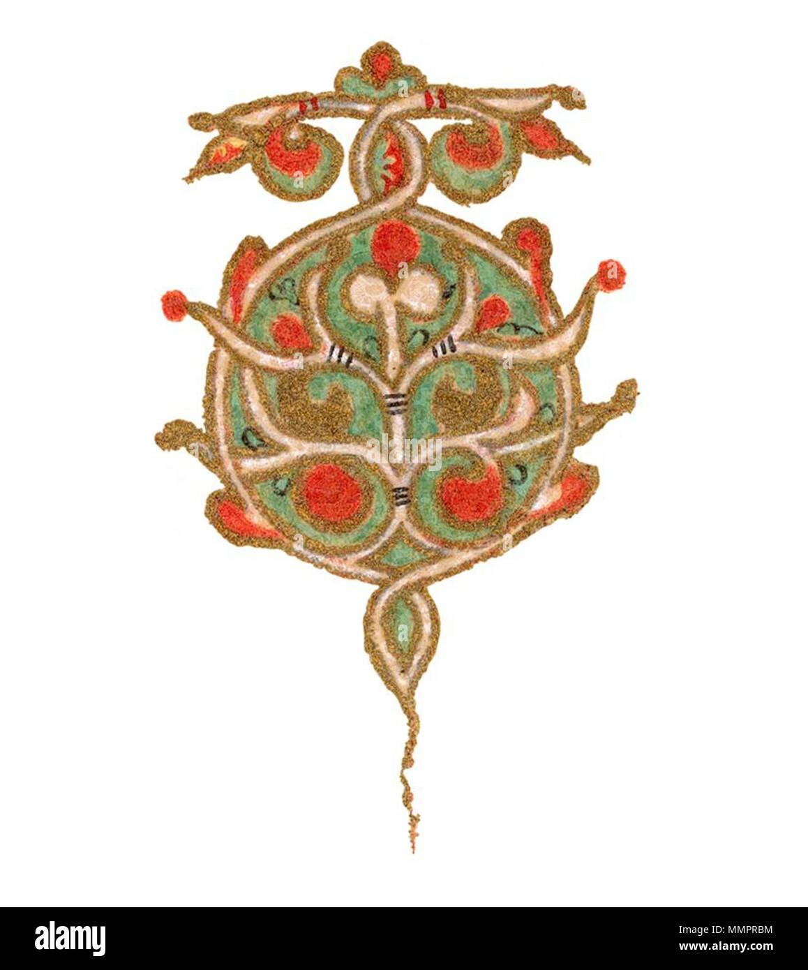 . Anglais : Georgian Asomtavruli lettre 'd' . 11e siècle. Manuscrits géorgiens (Archives) Asomtavruli doni Banque D'Images