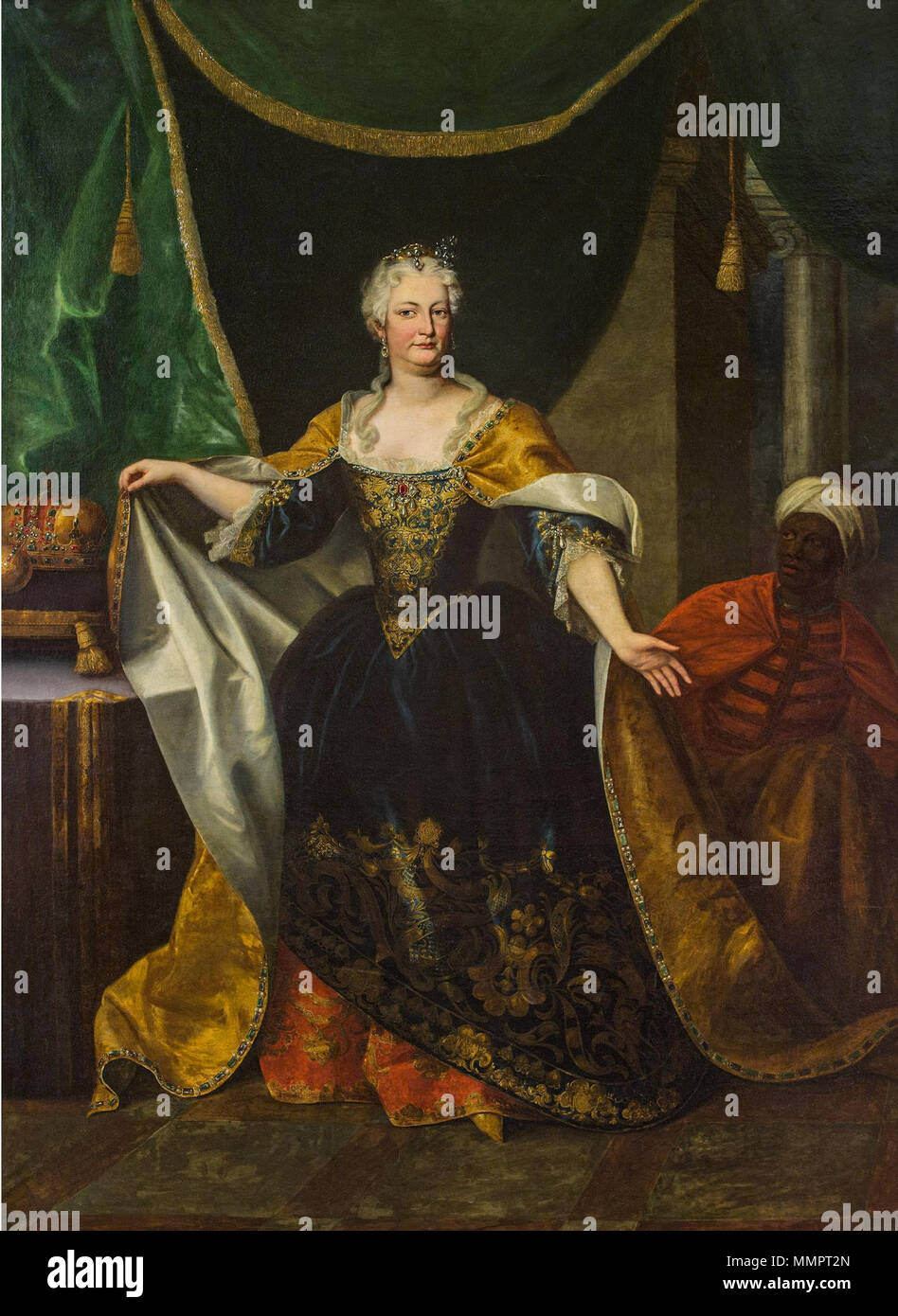 . Anglais : l'Impératrice Elisabeth Christine . vers 1730. Auerbach - l'Impératrice Elisabeth Christine Banque D'Images